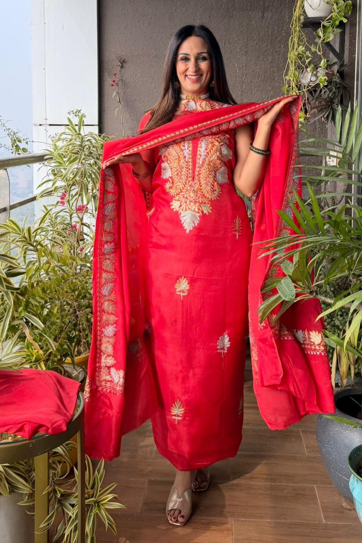 Upadda suit sets with Kashmiri Aari work!!