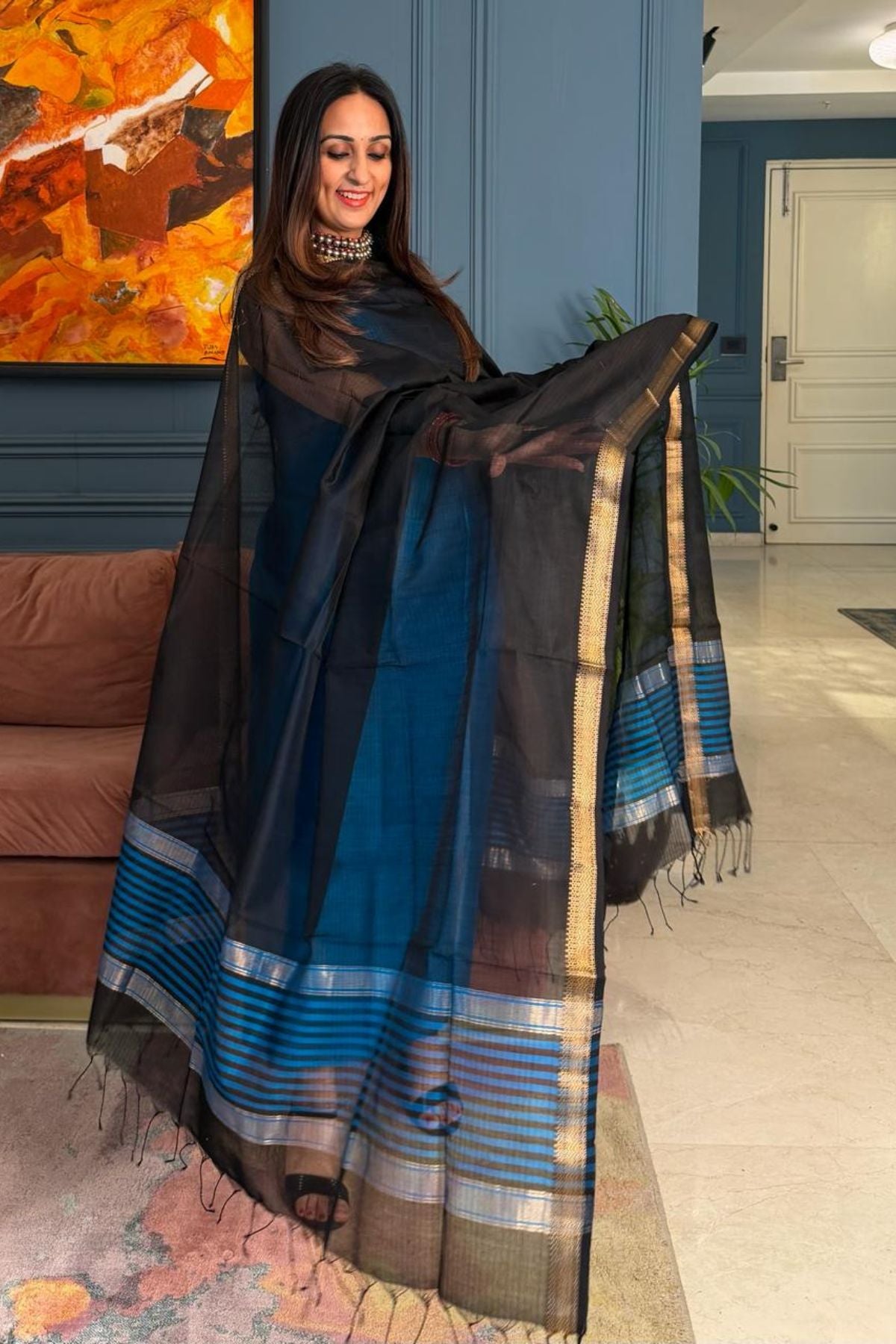 Summer special Maheshwari silk kurta dupatta set!!