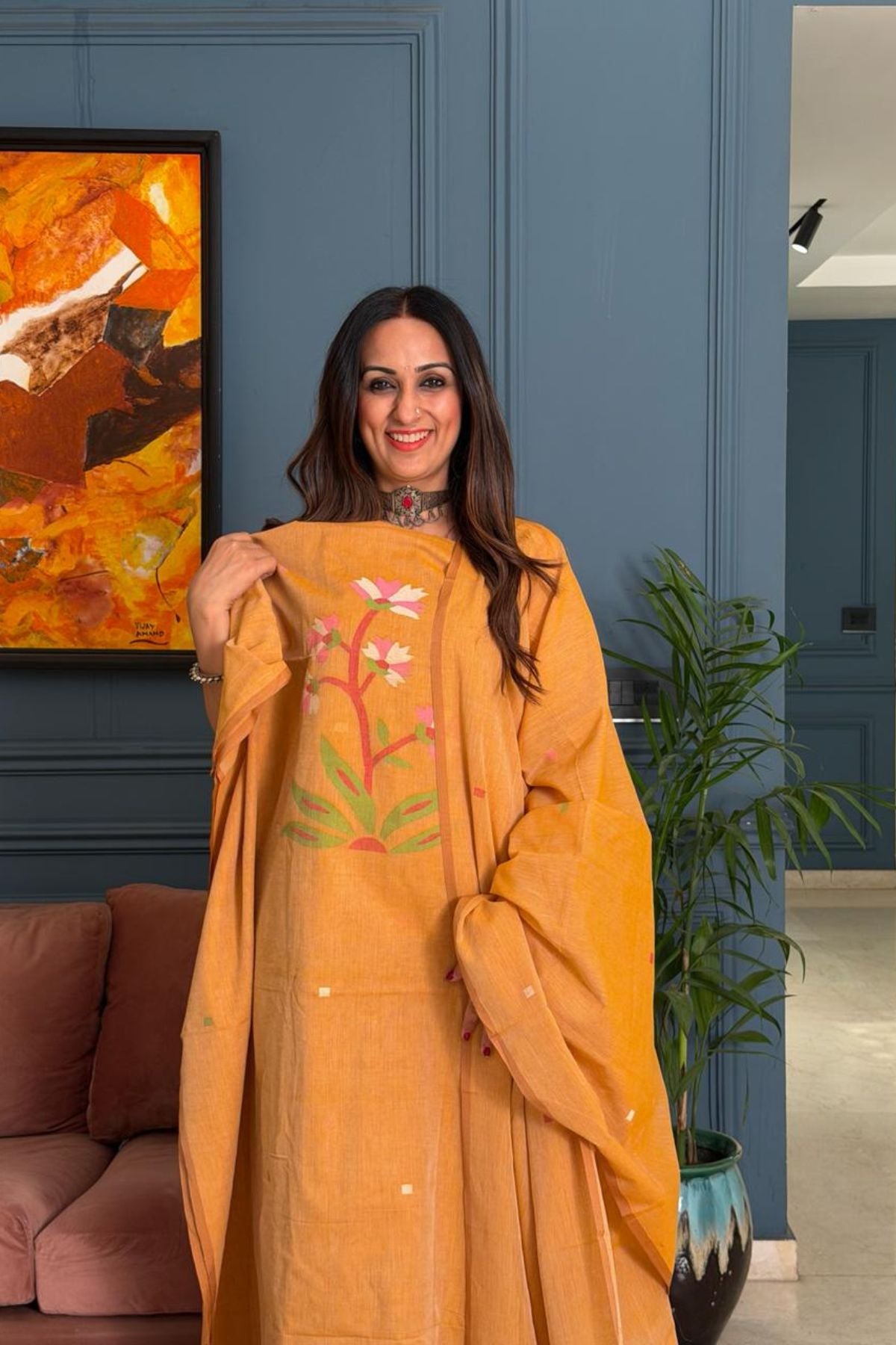 Jamdani pure cotton kurta dupatta sets!!