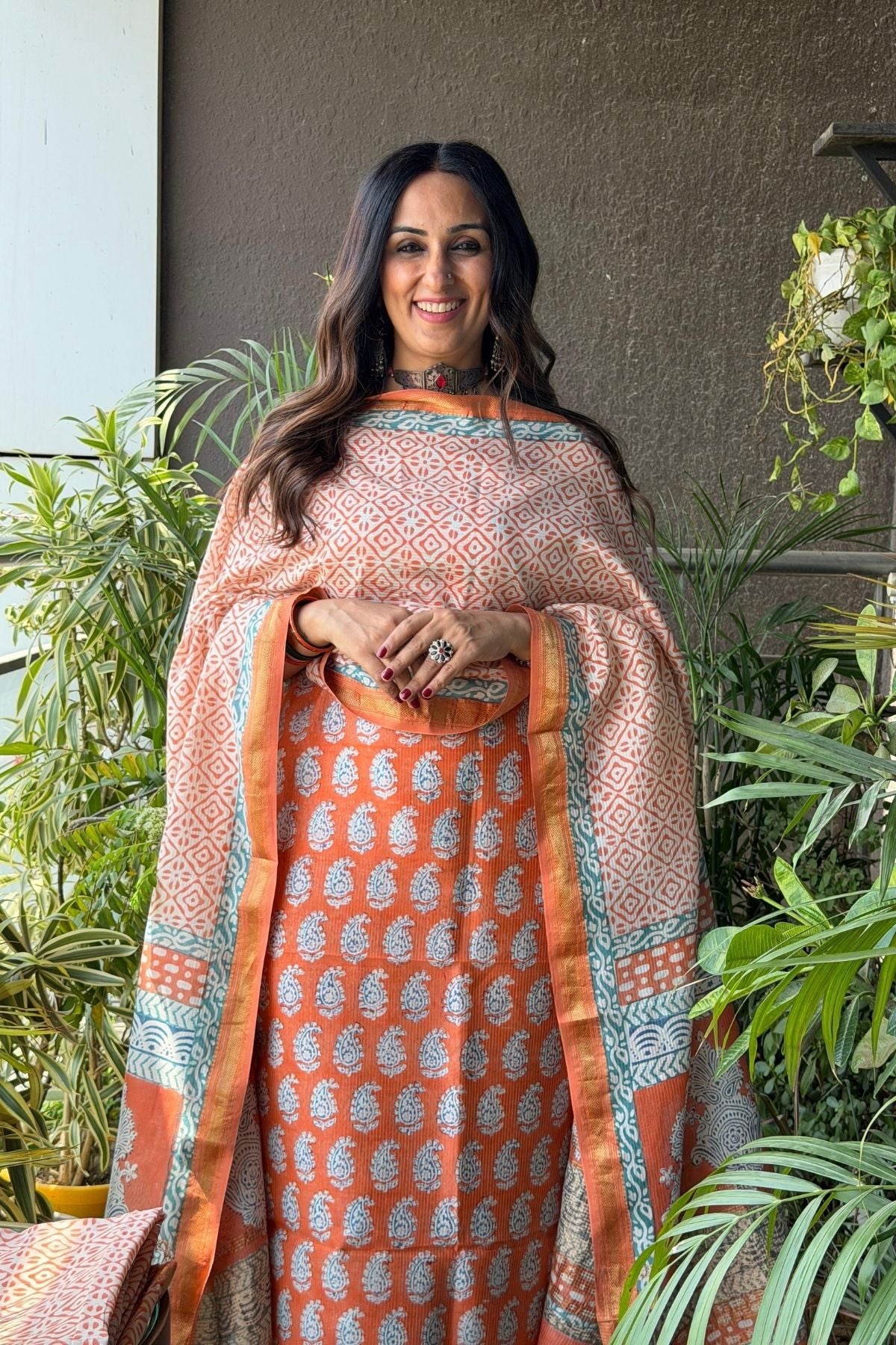 Handblocked Bagh full sets on pure Maheshwari!!