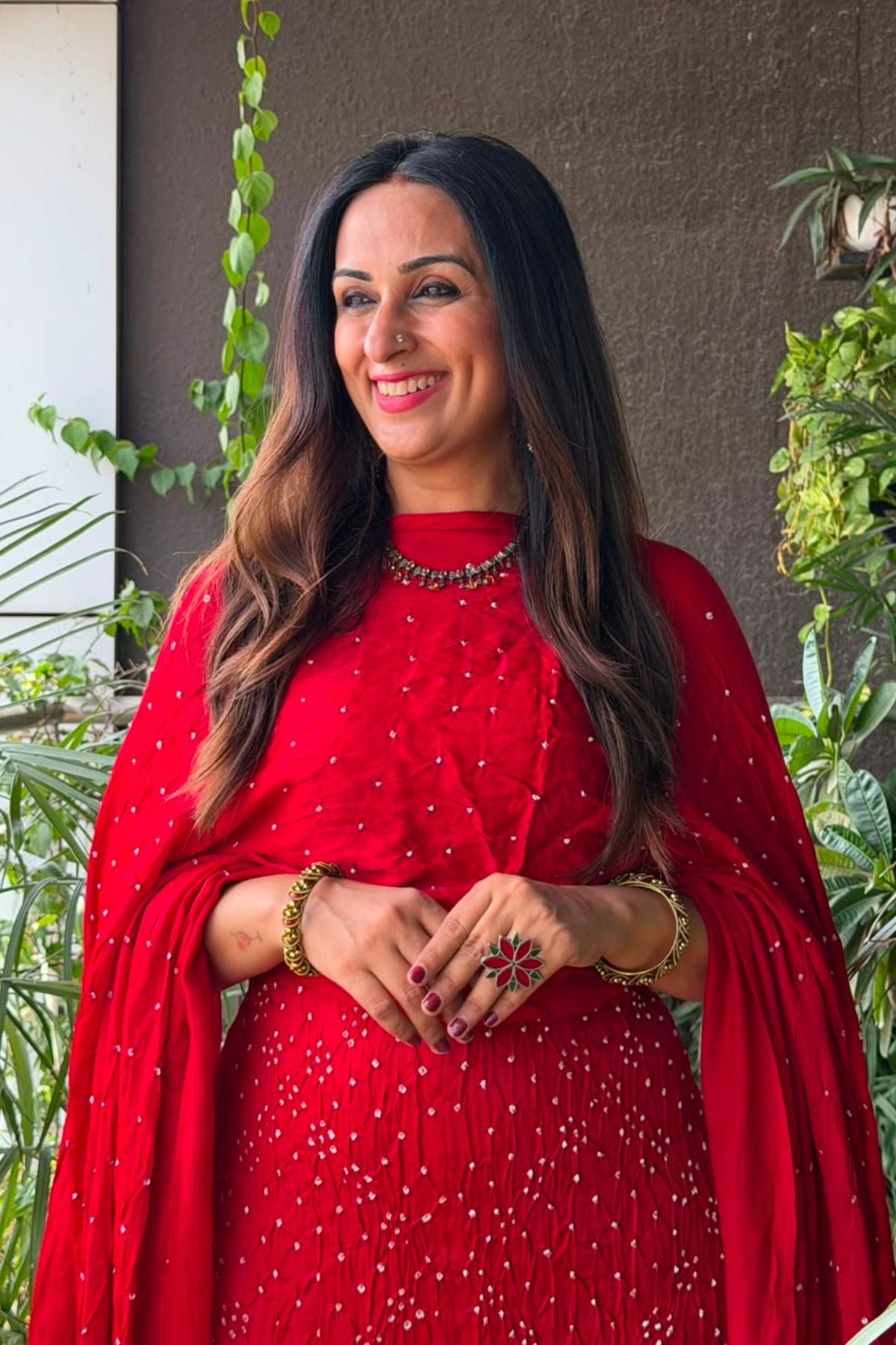 Bandhani with nakshi zari work on pure modal!!