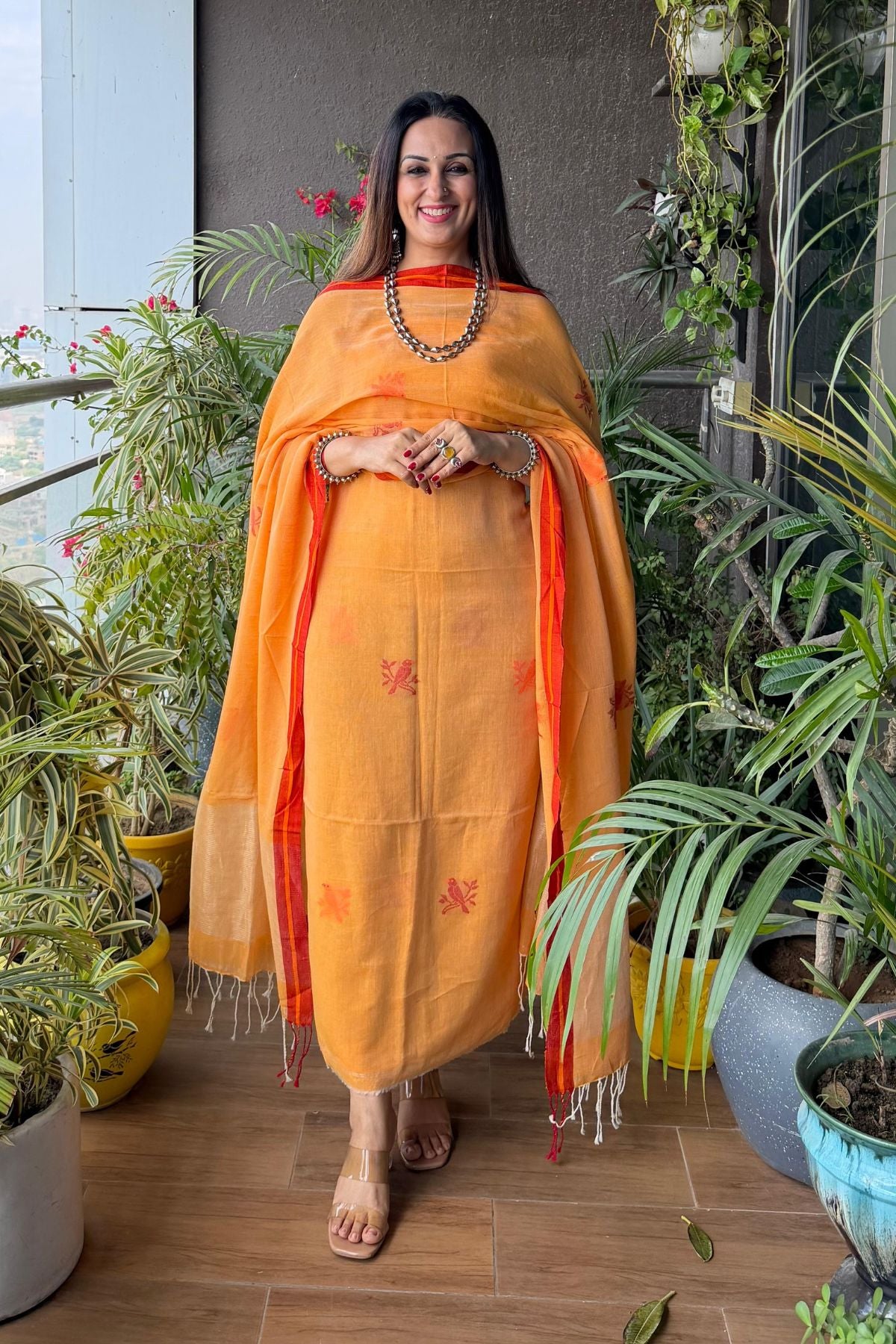 Jamdani pure cotton kurta dupatta sets!!