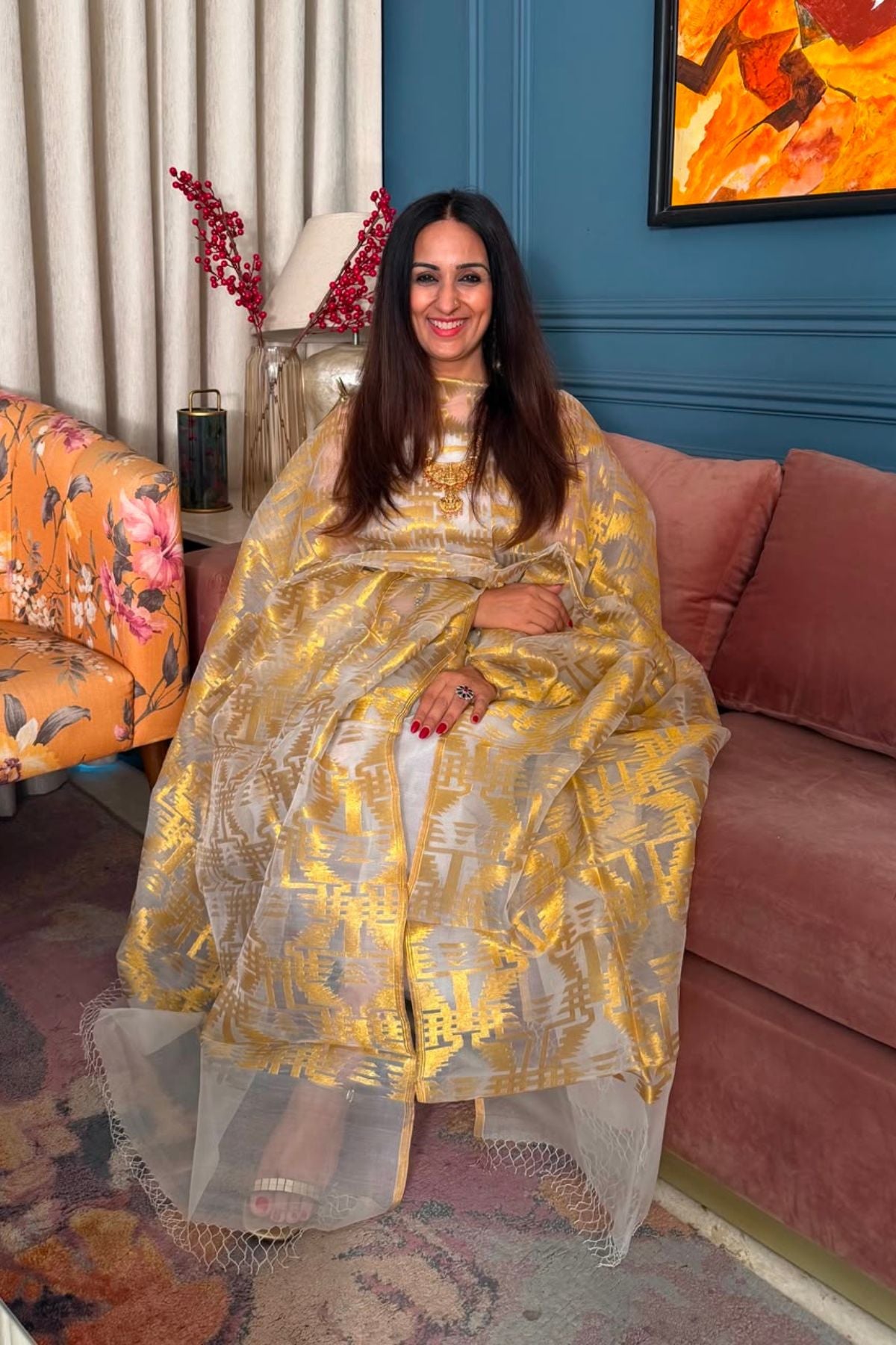 Pure muslin handwoven suit sets