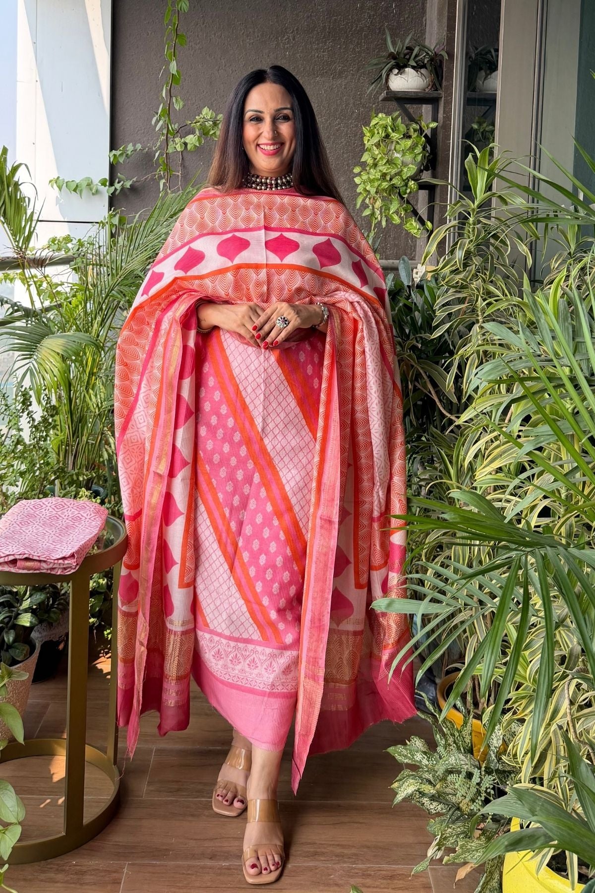Handblocked Bagh full sets on pure Maheshwari!!