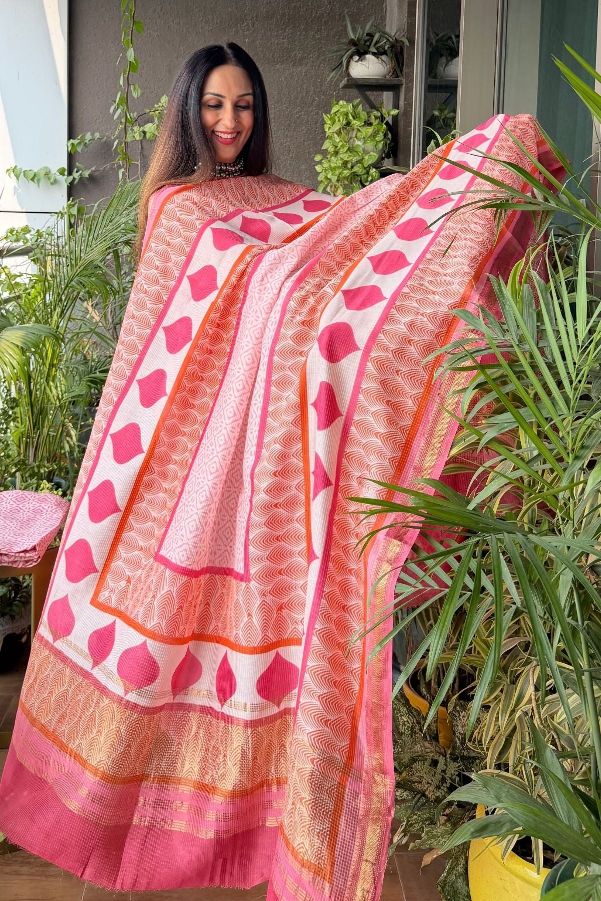 Handblocked Bagh full sets on pure Maheshwari!!