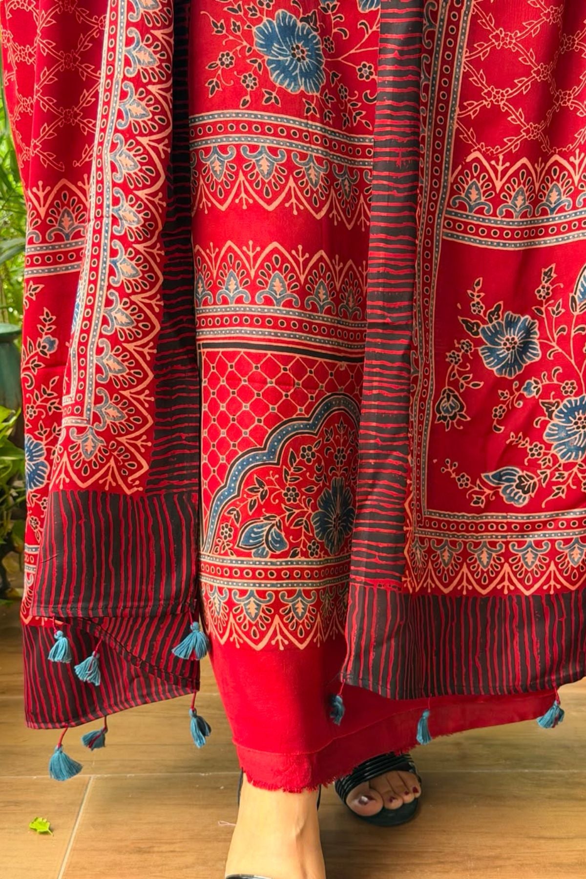 Ajrakh Modal Kurta Dupatta Set