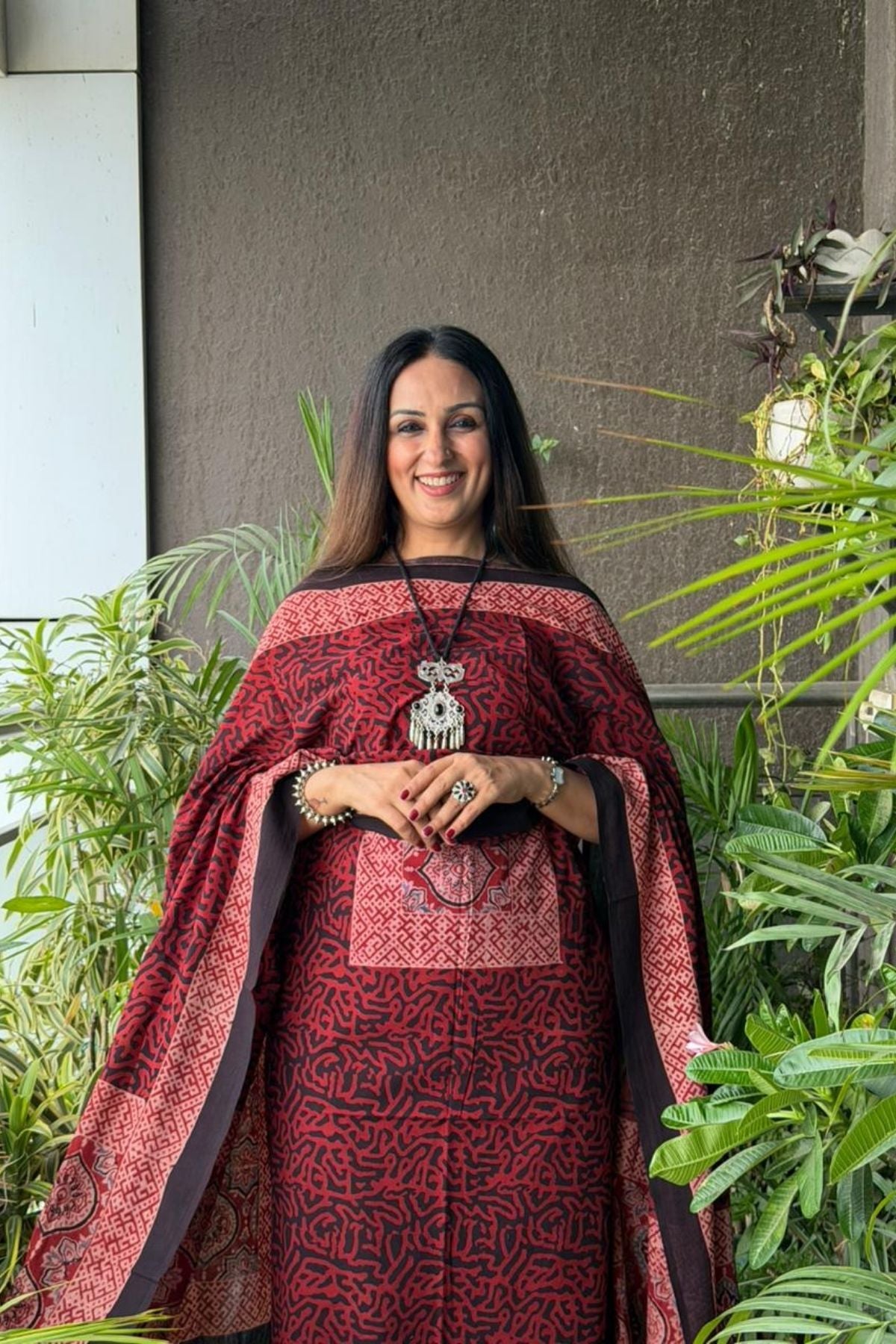 Handblocked Ajrakh Taj cotton full sets!!
