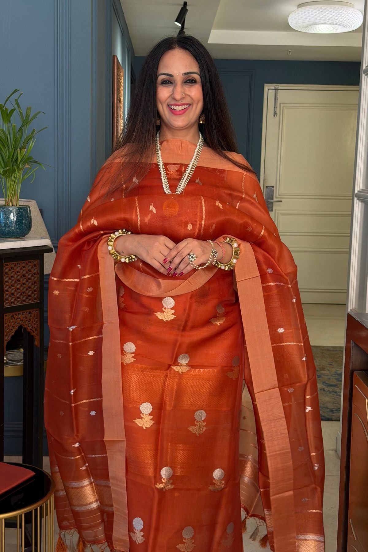 Handloom pure Kora silk full suit sets!!