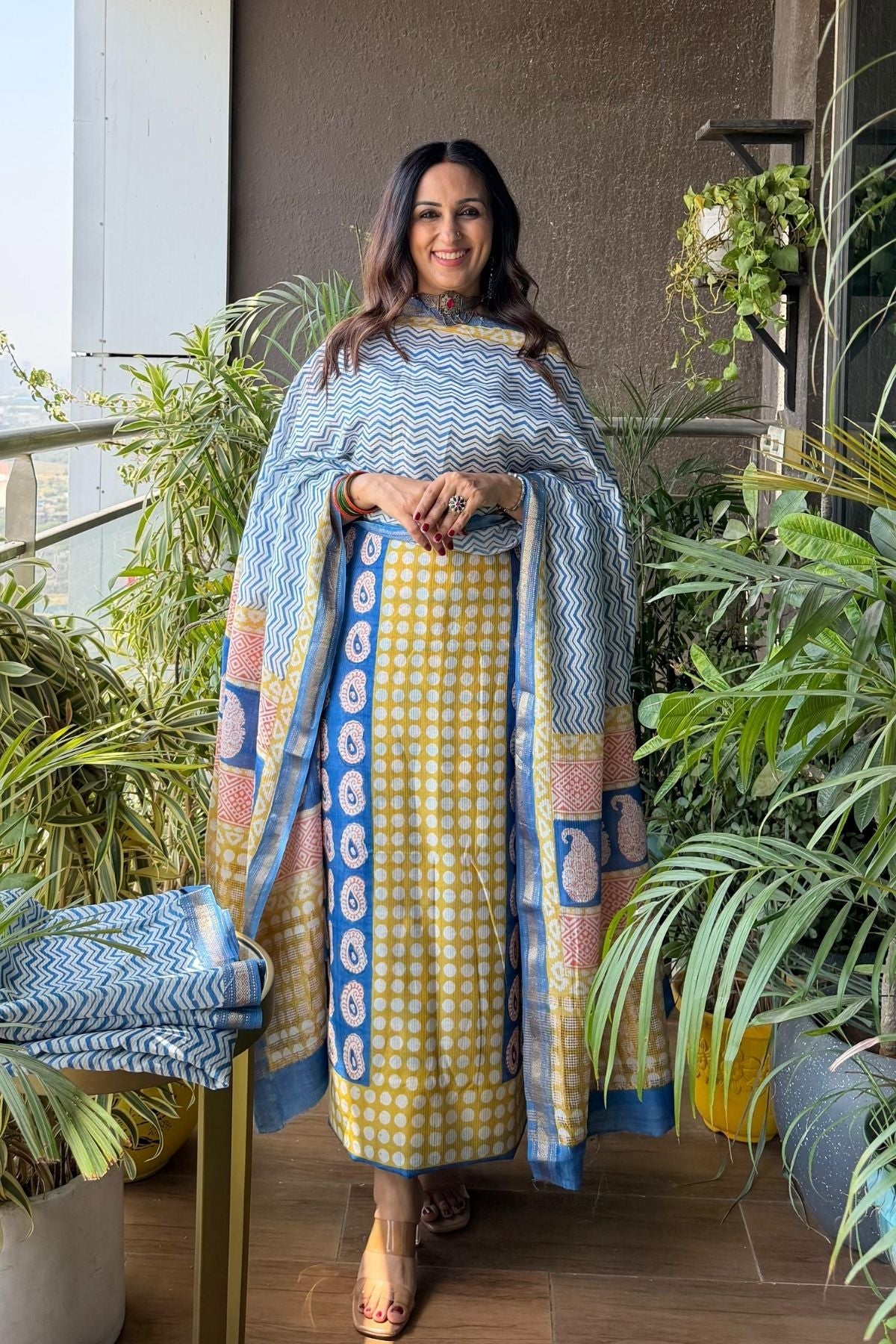 Handblocked Bagh full sets on pure Maheshwari!!