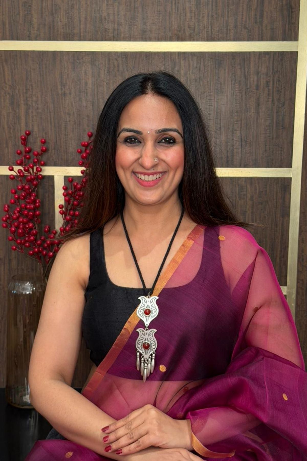 Handcrafted German Silver neckpiece!!