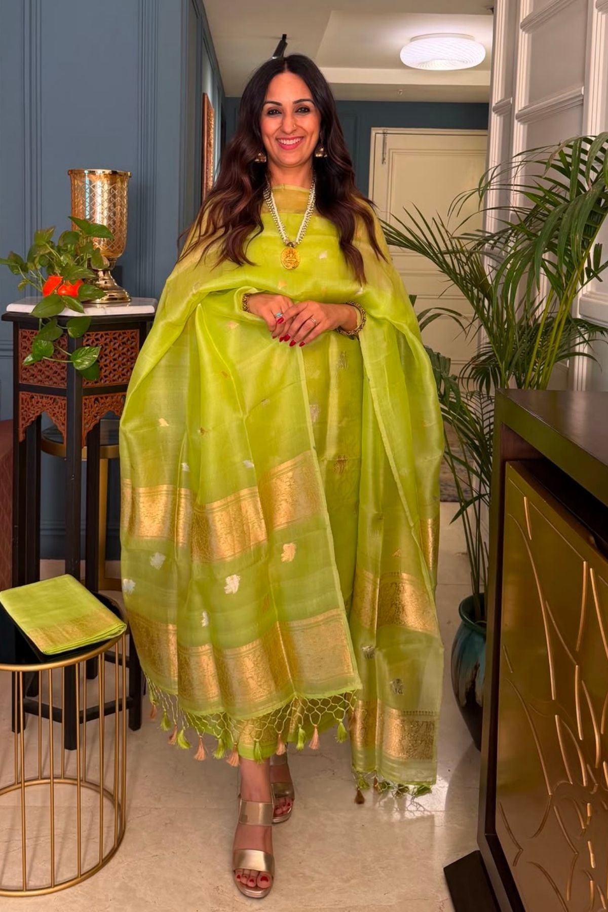 New Banarasi weave suit sets on pure organza silk!!