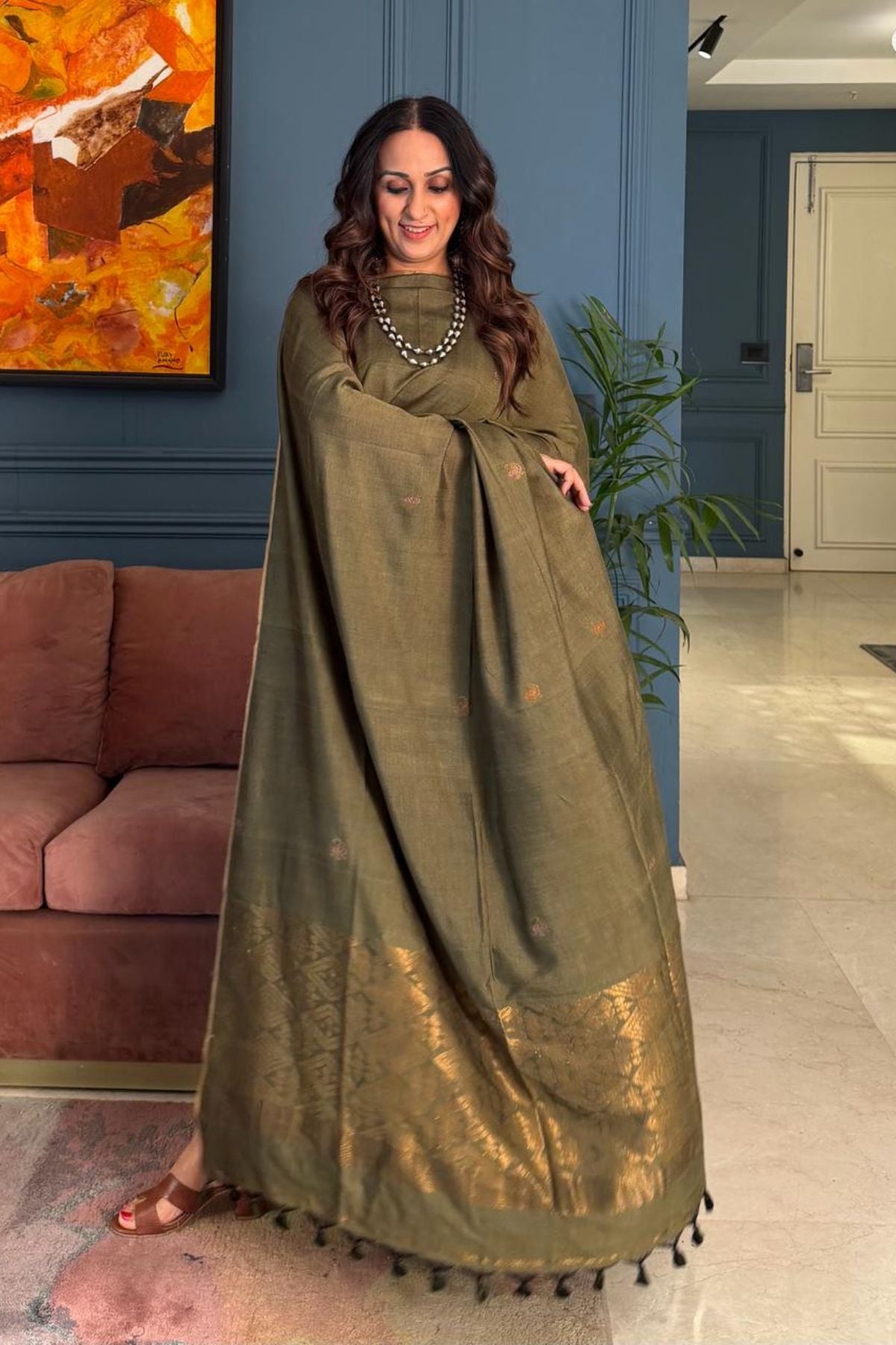 Premium Bangalore cotton with Banarasi weave kurta dupatta sets