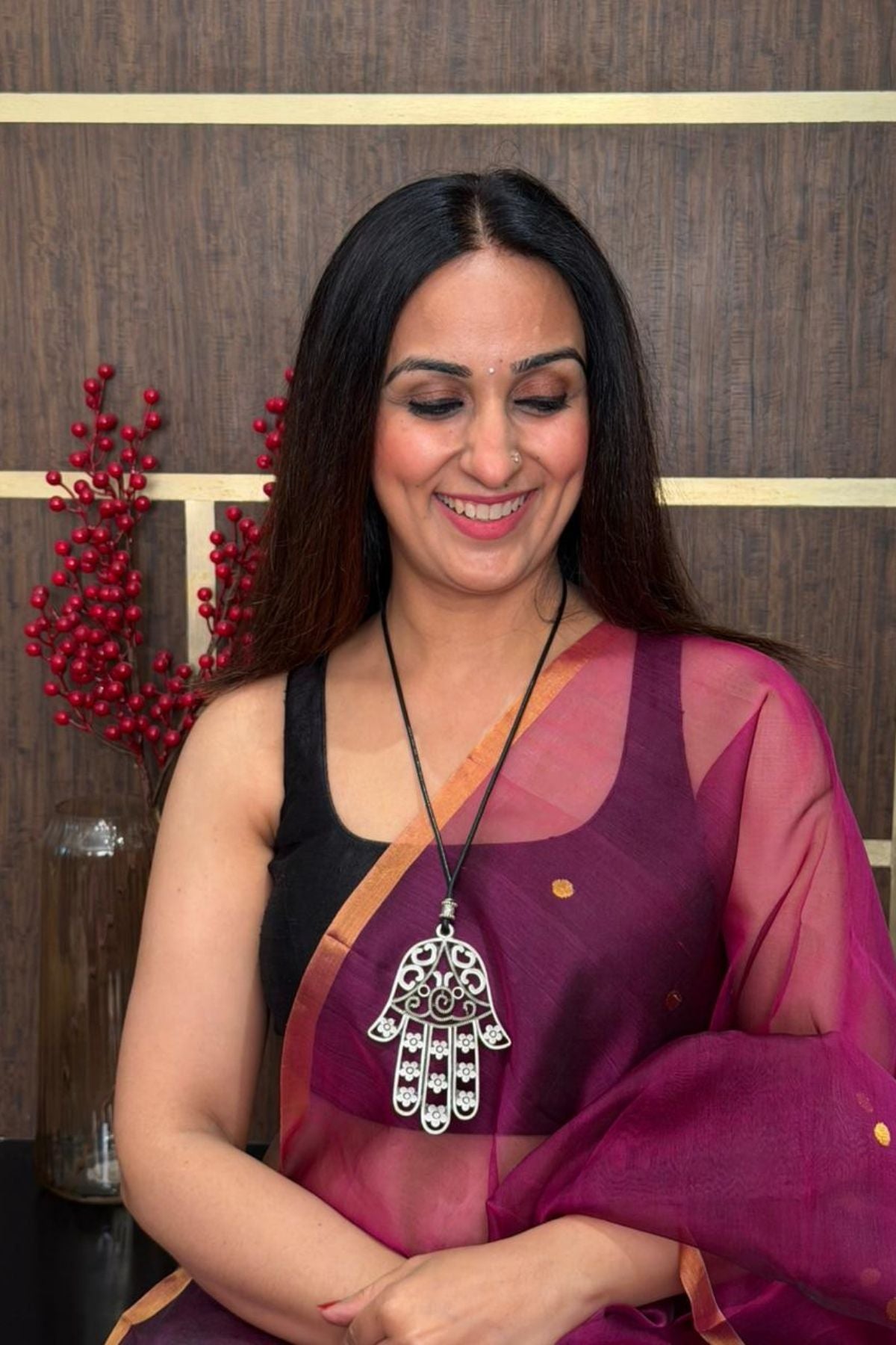 Handcrafted German Silver neckpiece!!