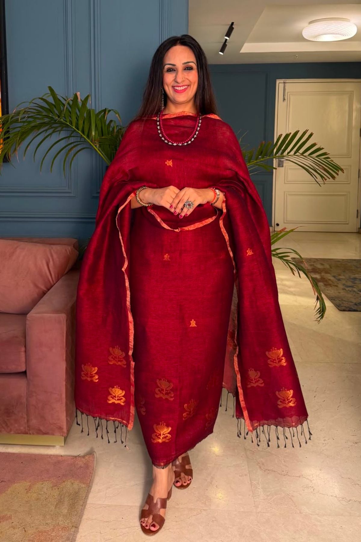 Jayshree linen kurta Dupatta sets