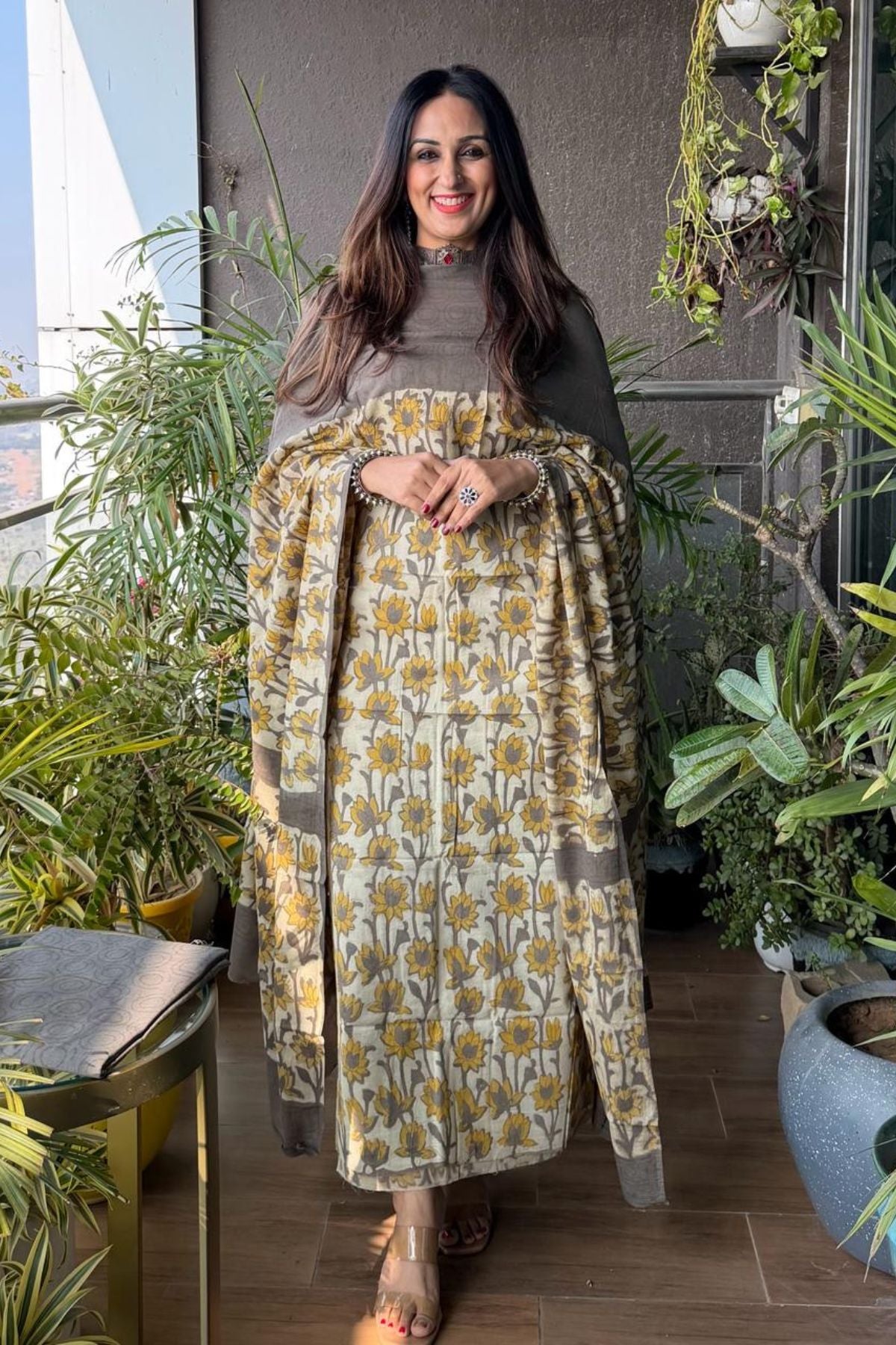 Handblocked full suit sets in pure cotton!!