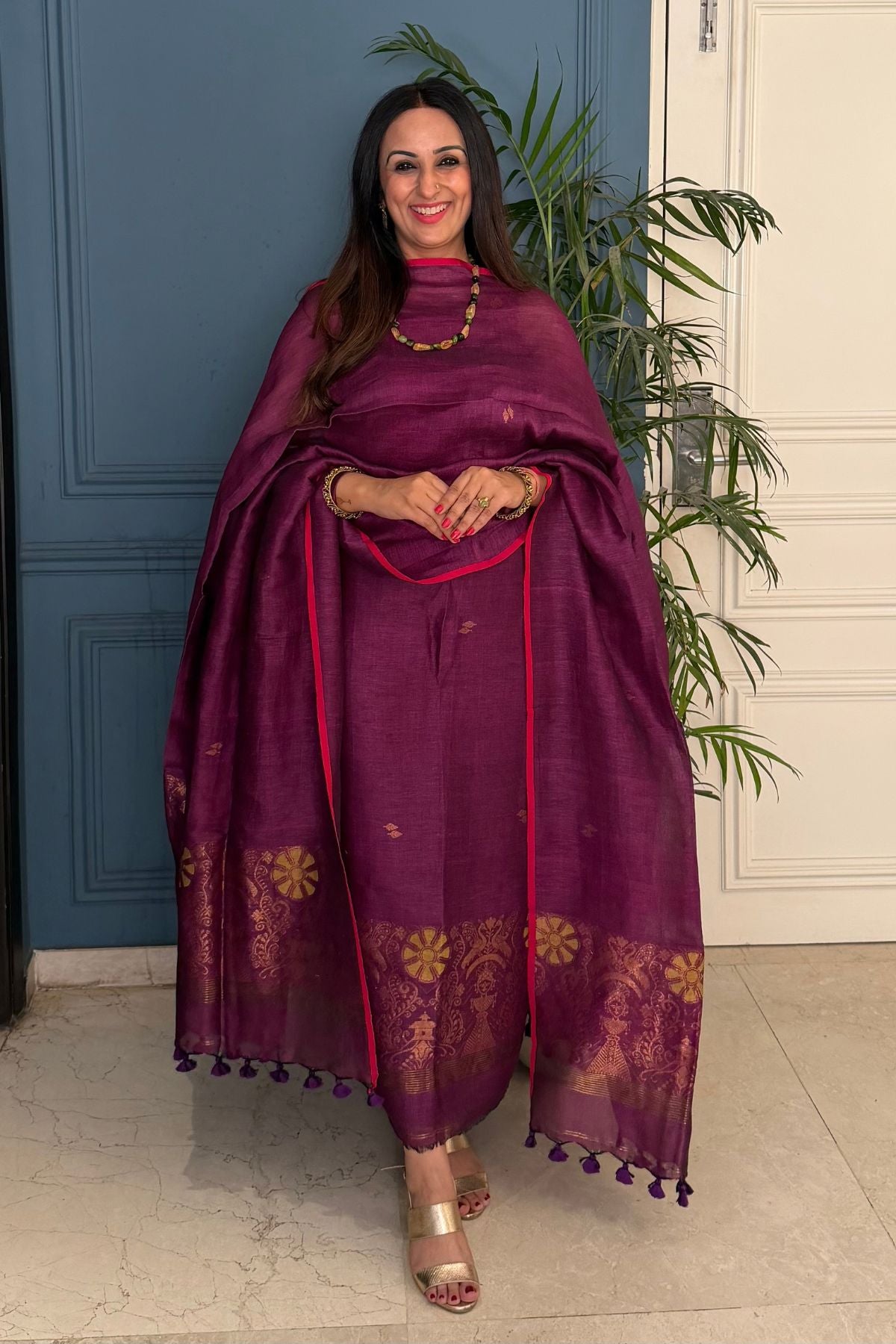 Jayshree linen kurta Dupatta sets