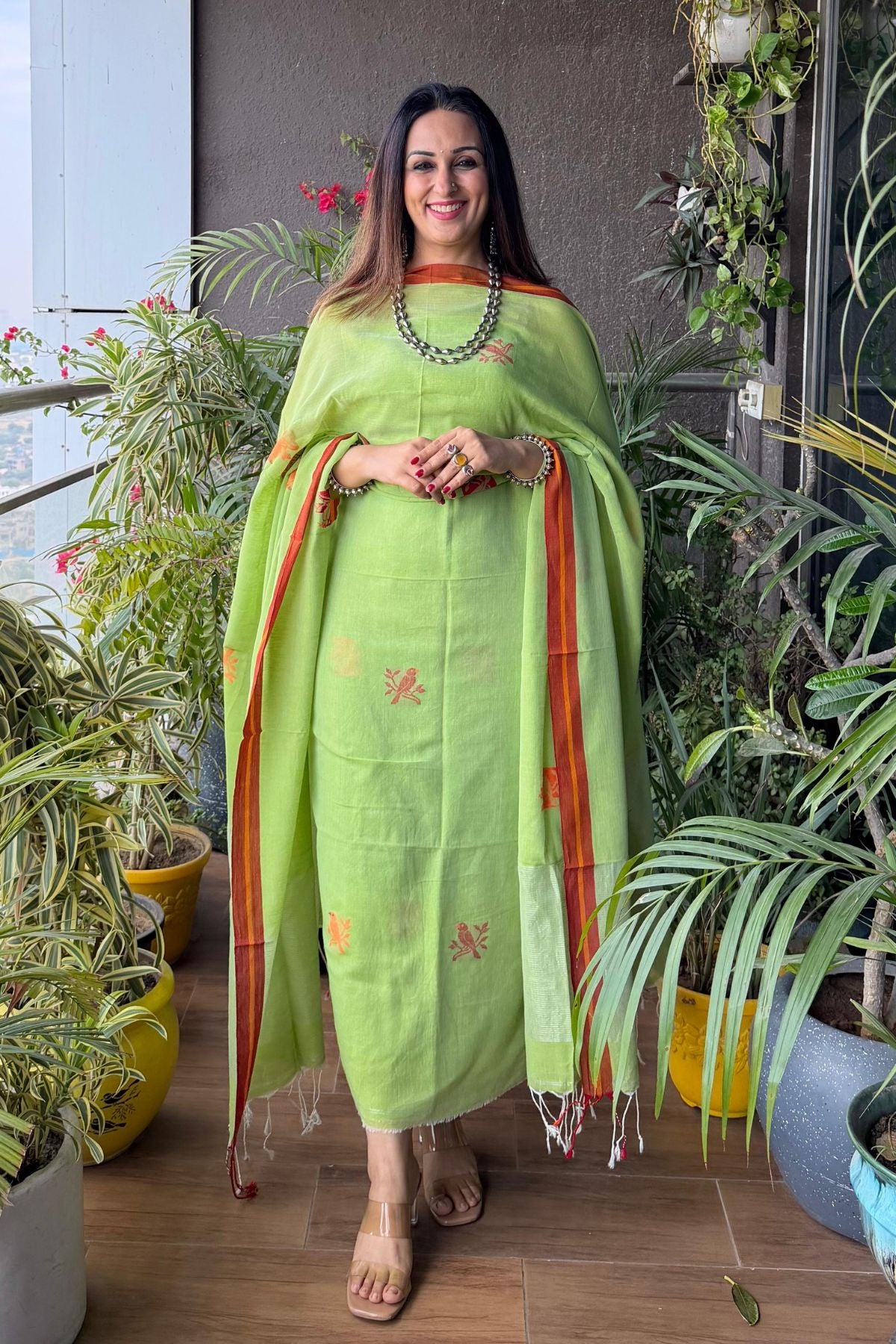 Jamdani pure cotton kurta dupatta sets!!