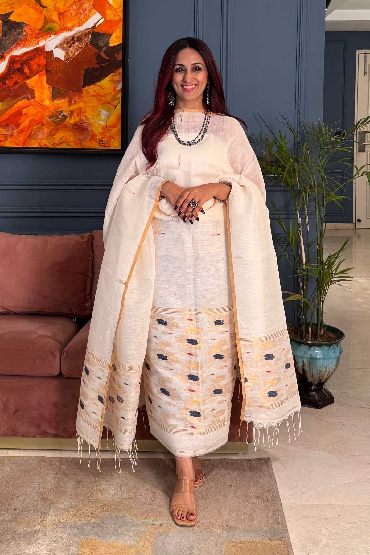 Jayshree Linen kurta dupatta sets