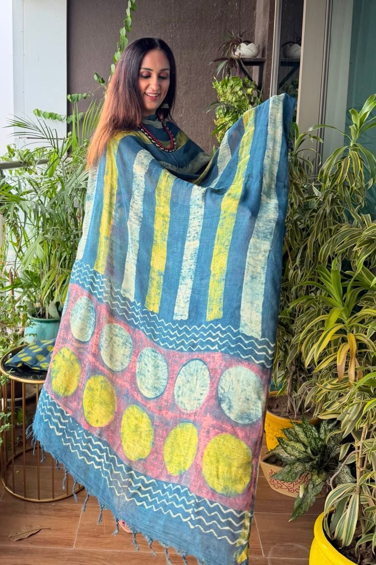Handblocked Slub cotton linen full sets!!