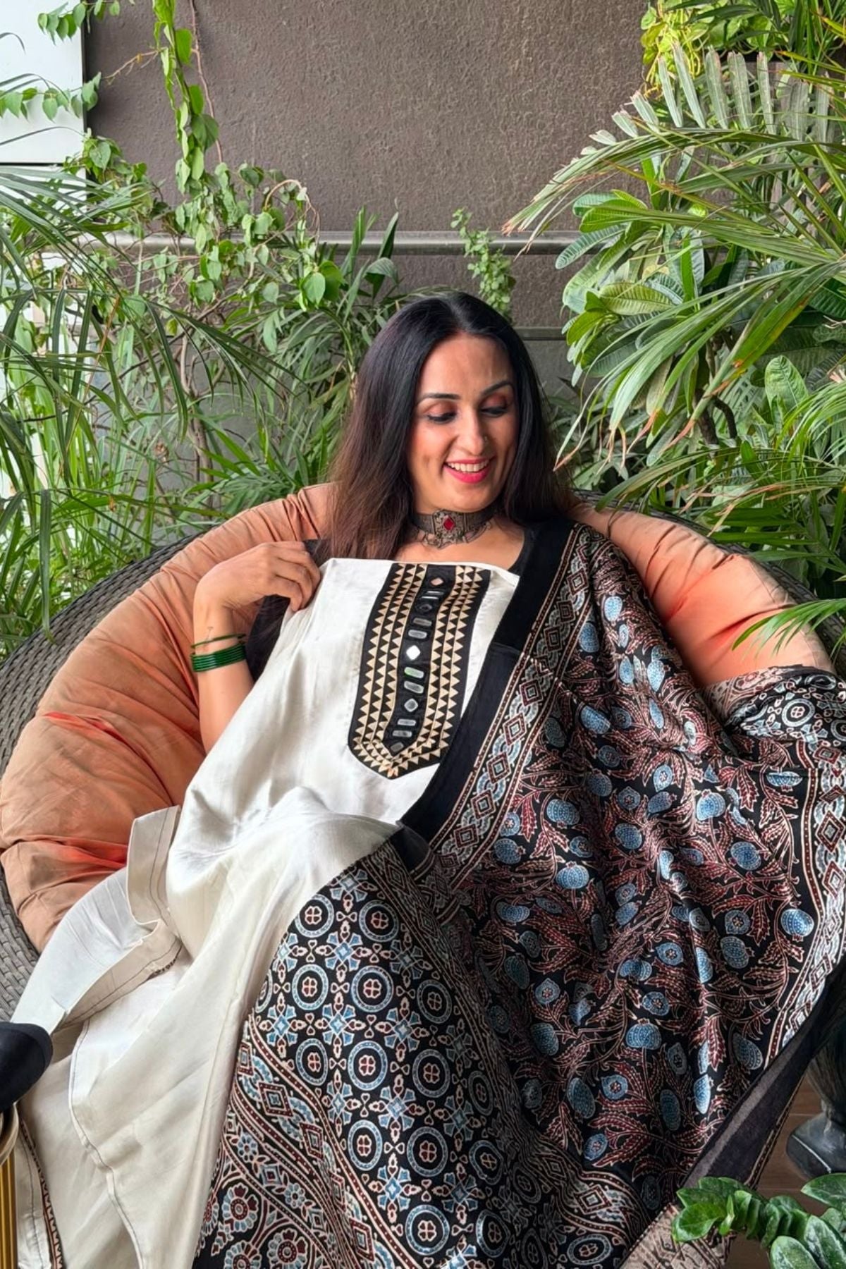 Handcrafted Kutch mirror work Mashru silk full sets!!