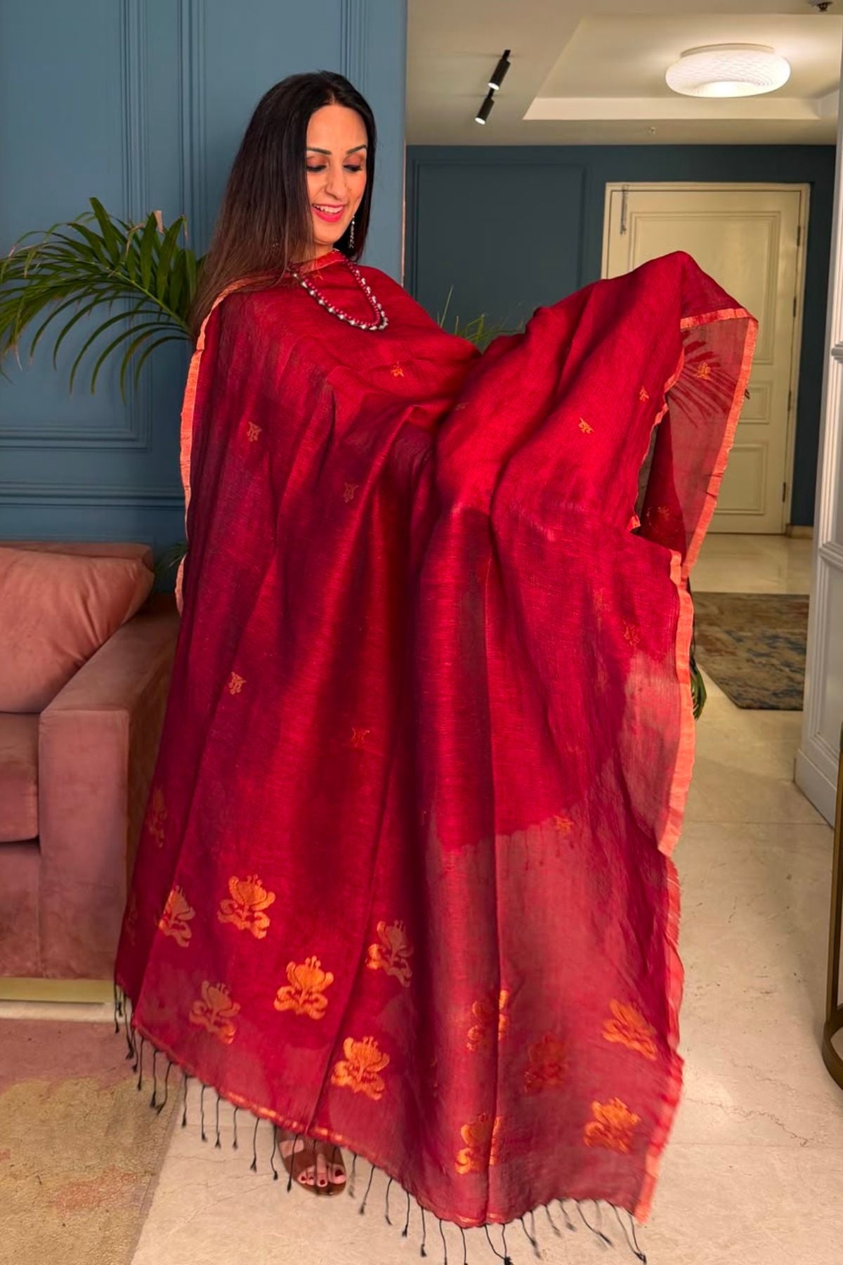 Jayshree linen kurta Dupatta sets
