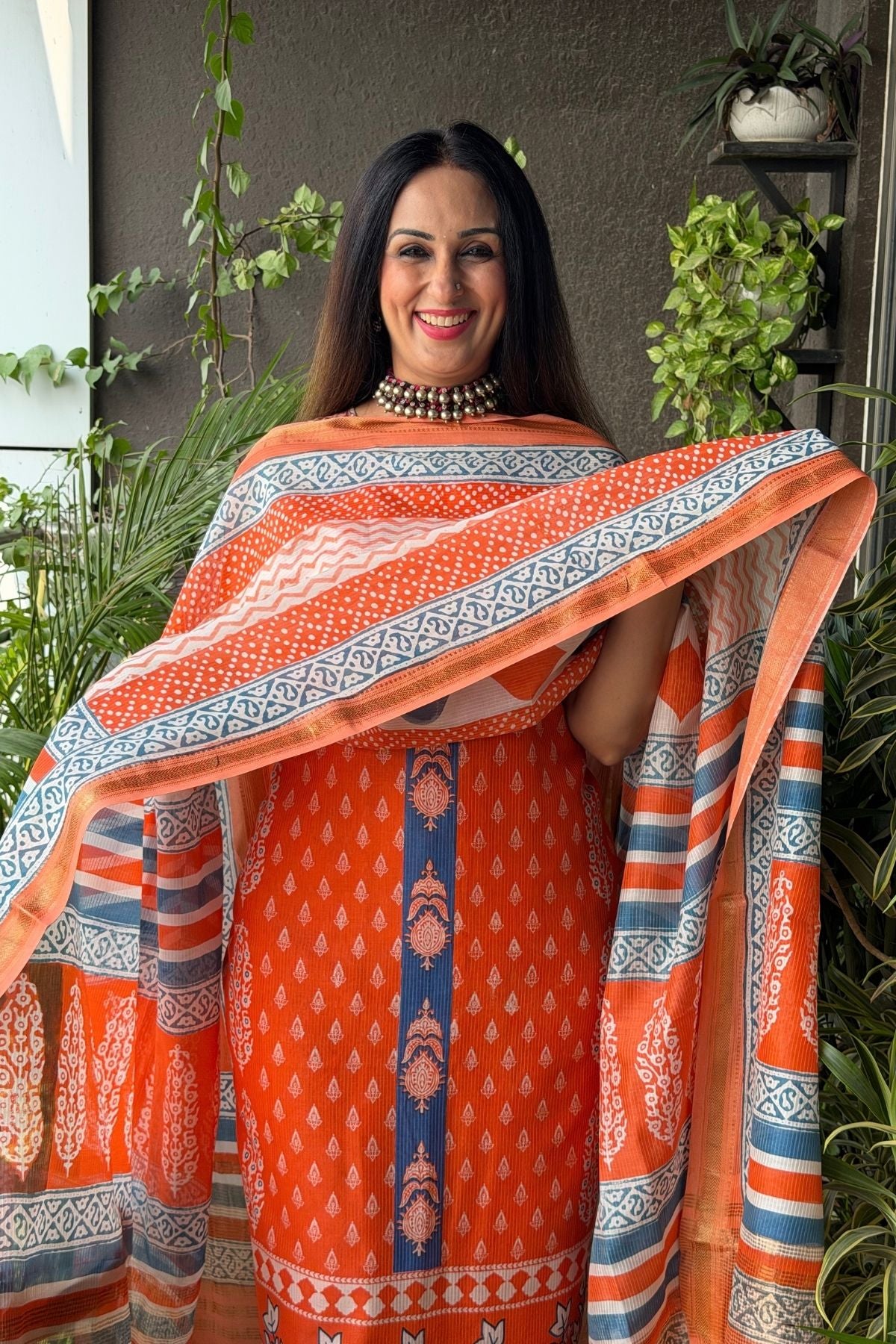 Handblocked Bagh full sets on pure Maheshwari!!