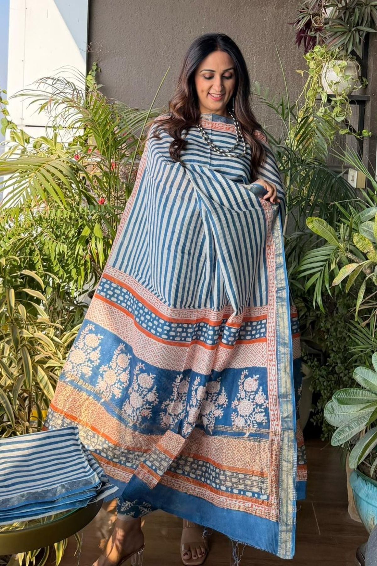 Bagh full sets on pure Maheshwari Silk