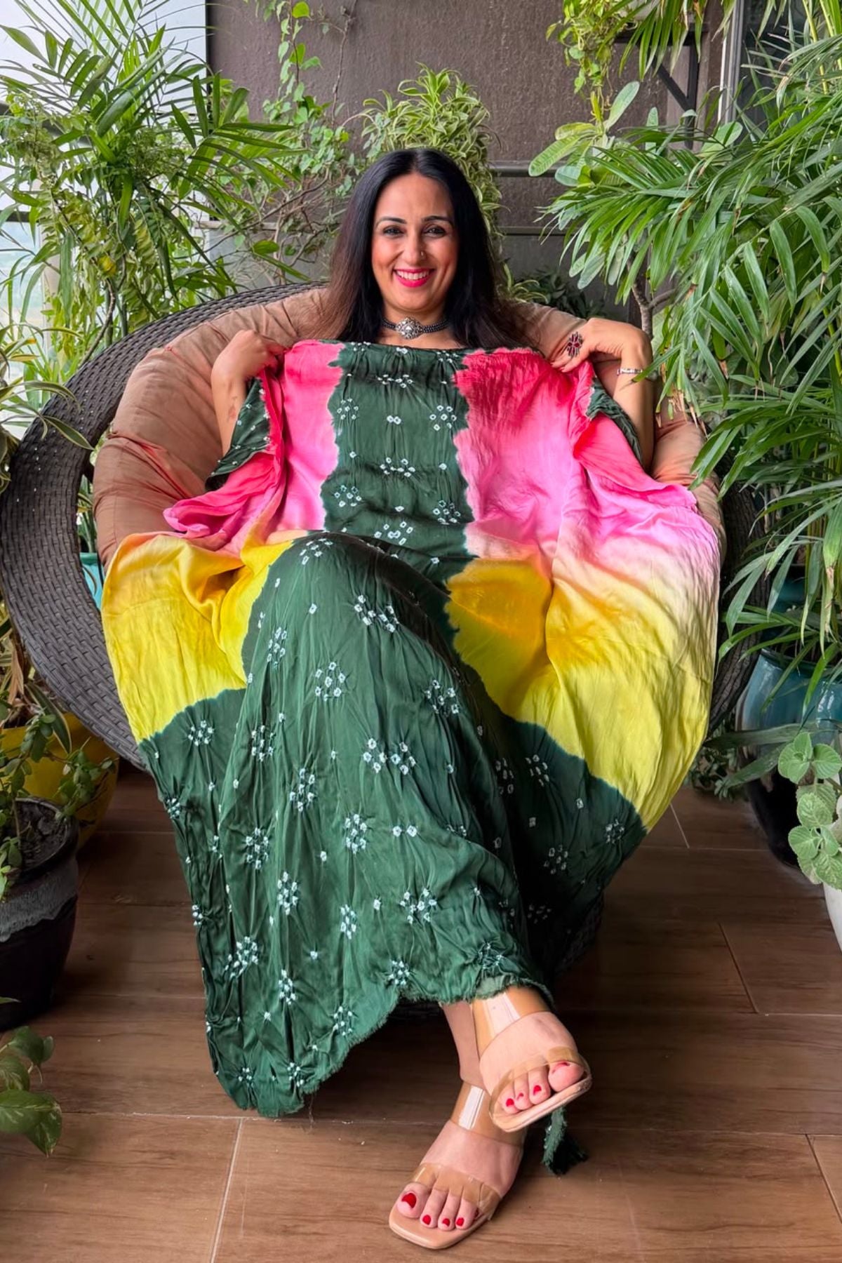 Hand BANDHANI work with ombré dyeing!!!