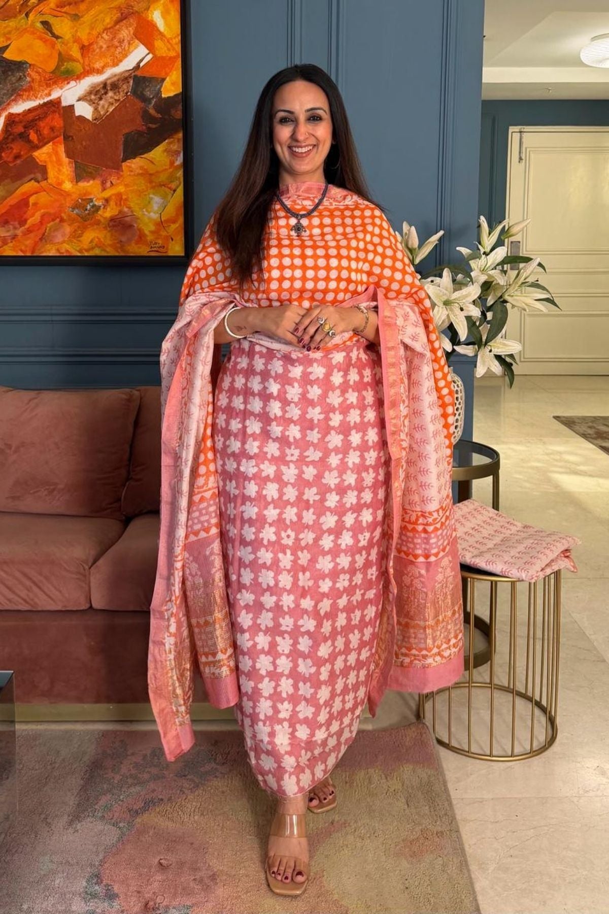Handblocked Bagh full sets on pure Maheshwari!!