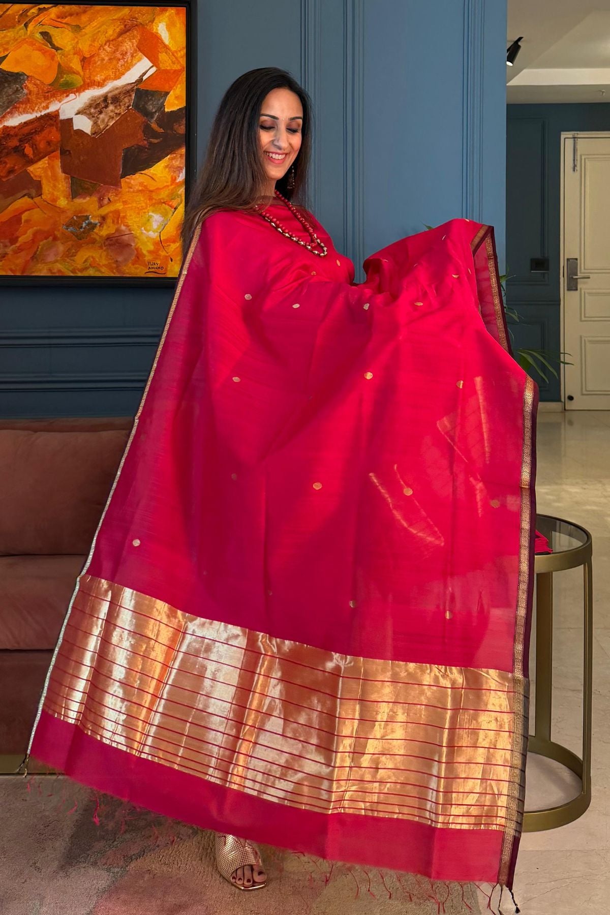 Handloom pure Maheshwari silk full sets