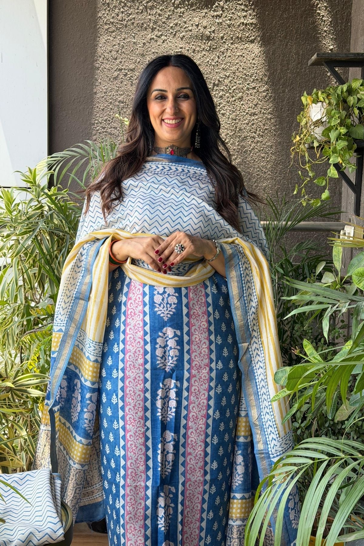 Handblocked Bagh full sets on pure Maheshwari!!