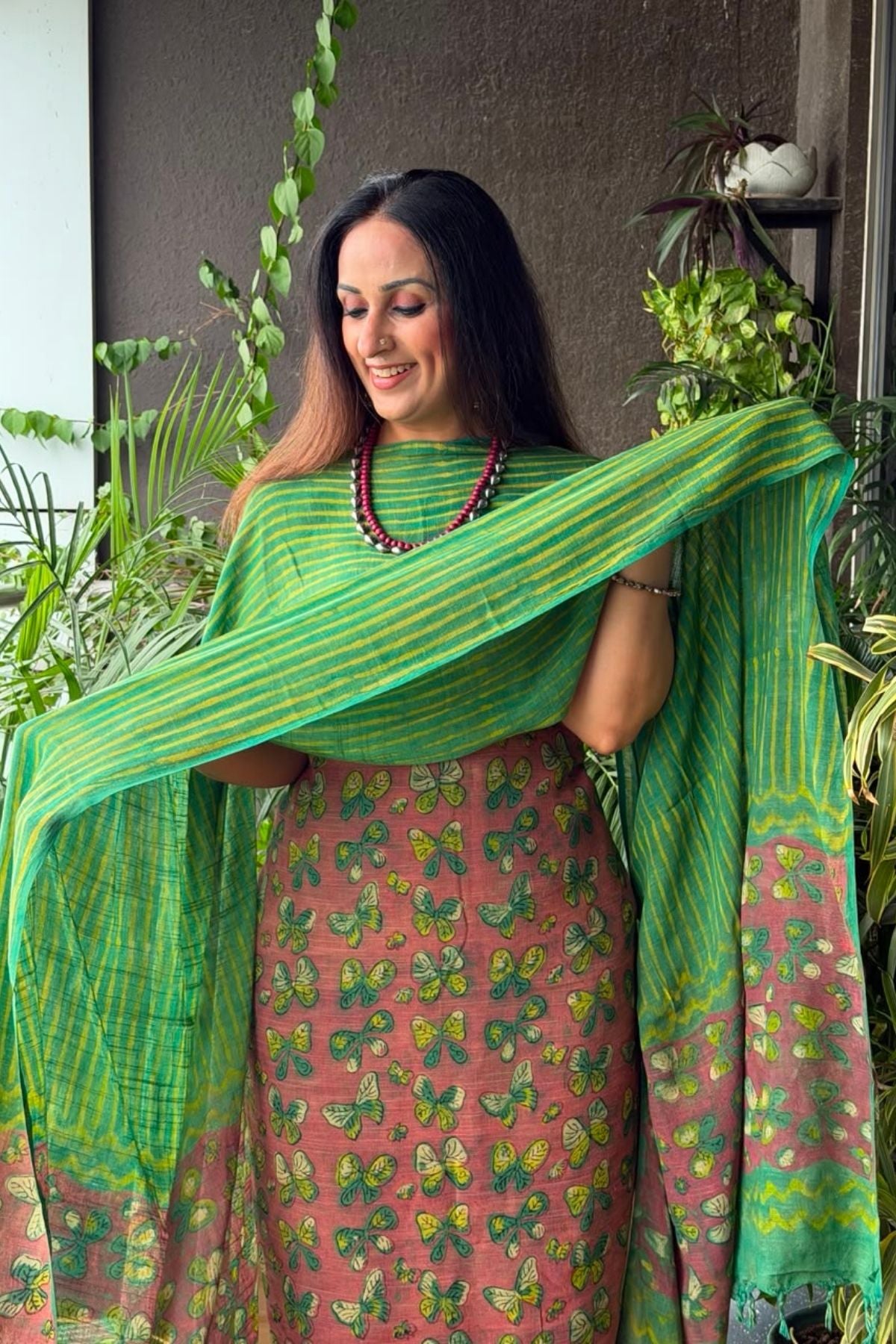 Handblocked Slub cotton linen full sets!!