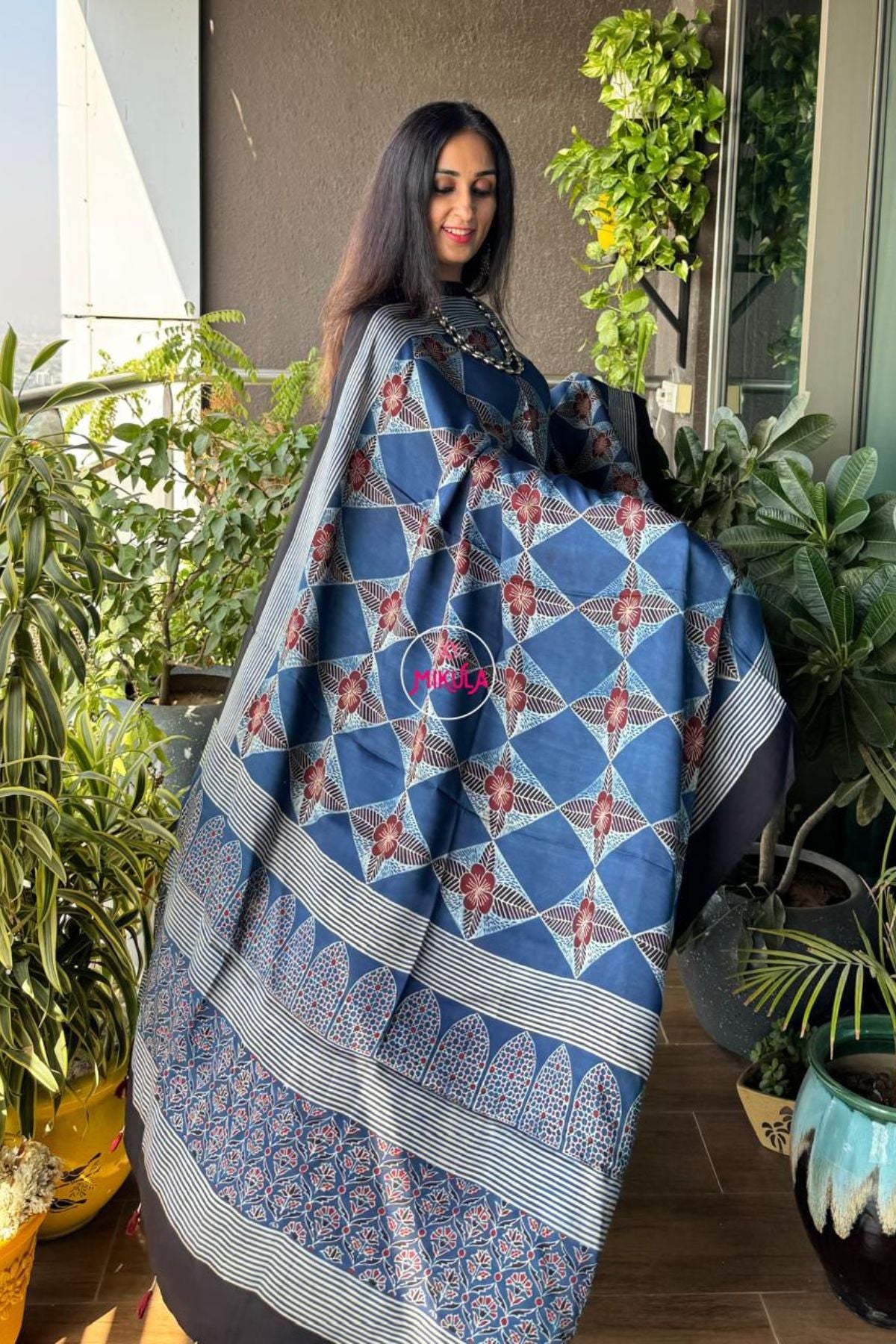 Ajrakh Modal Kurta Dupatta Set