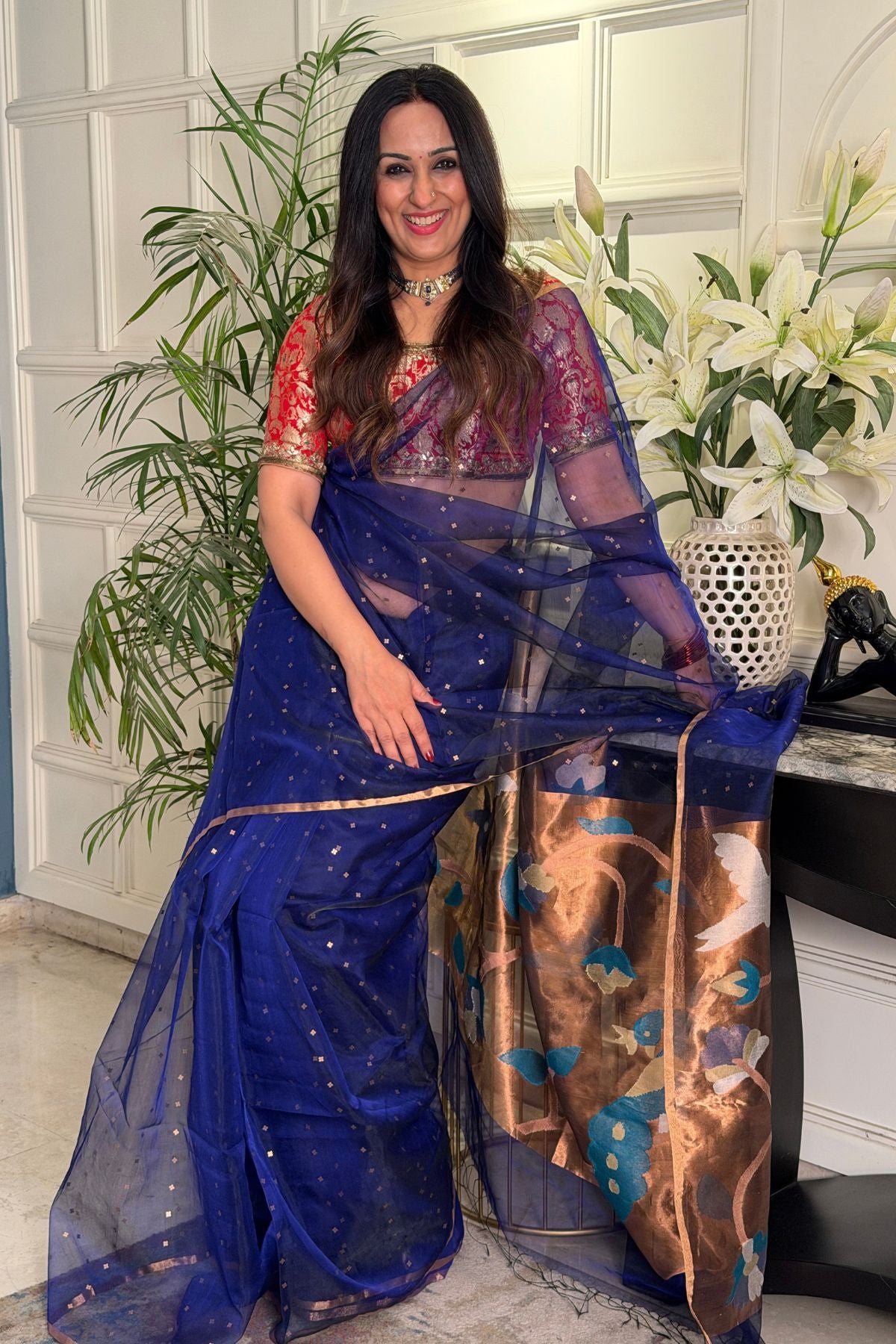 Handcrafted Muslin Jamdani Saree!!