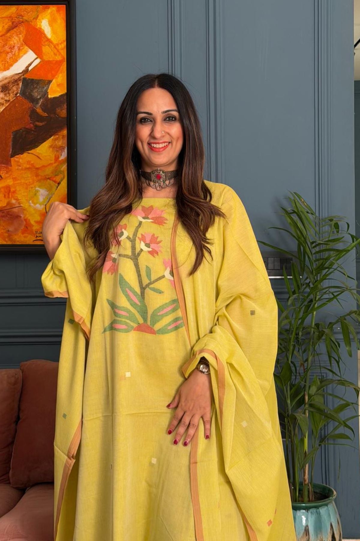 Jamdani pure cotton kurta dupatta sets!!