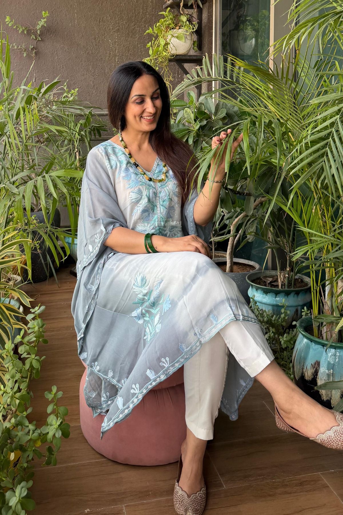 Kashmiri work kaftans!!