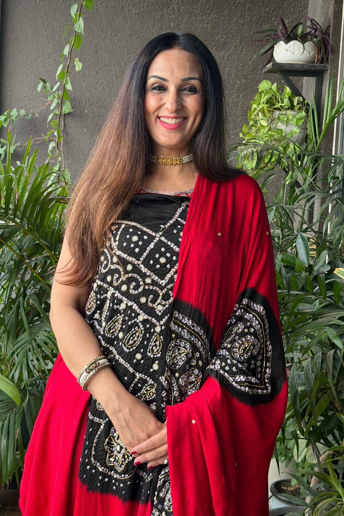 Bandhani suit sets on pure modal with handwork!!