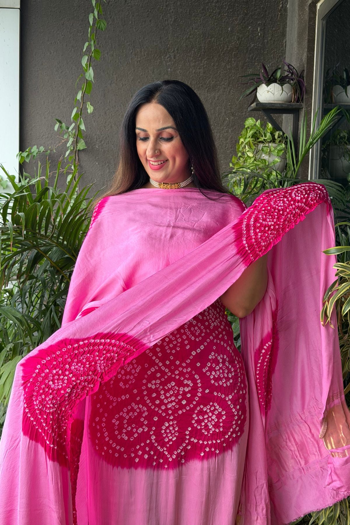 Bandhani work full sets on pure modal satin!!!