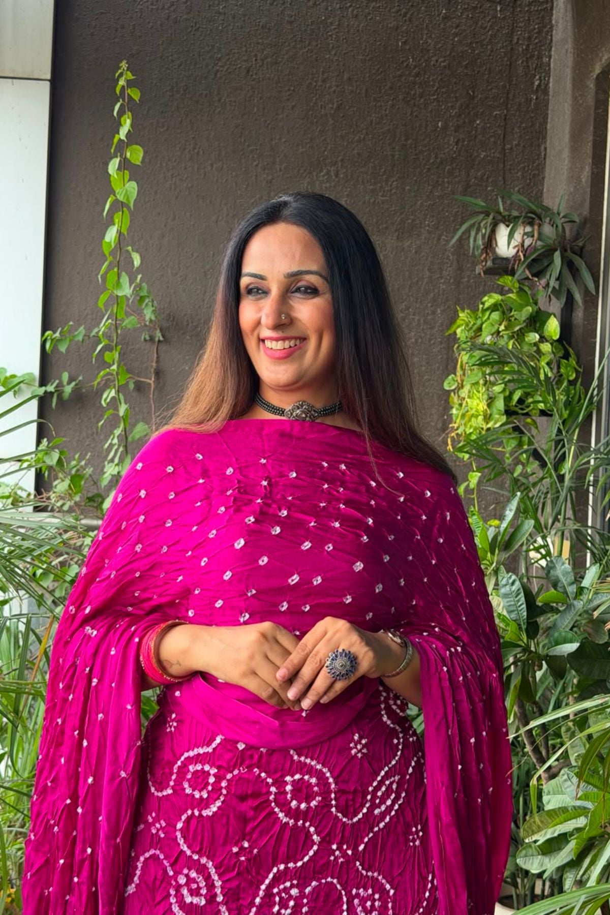 Bandhani with nakshi zari work on pure modal!!