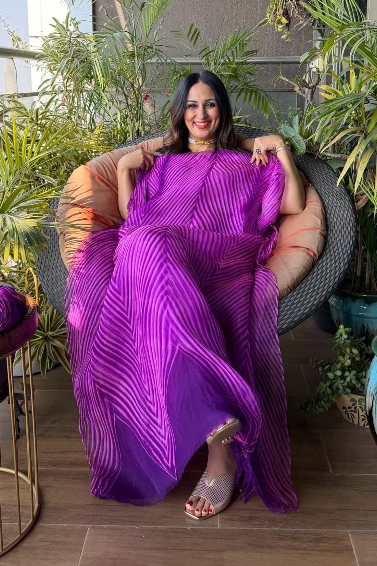 Pure Organza Arashi Shibori dye kurta fabric!!!