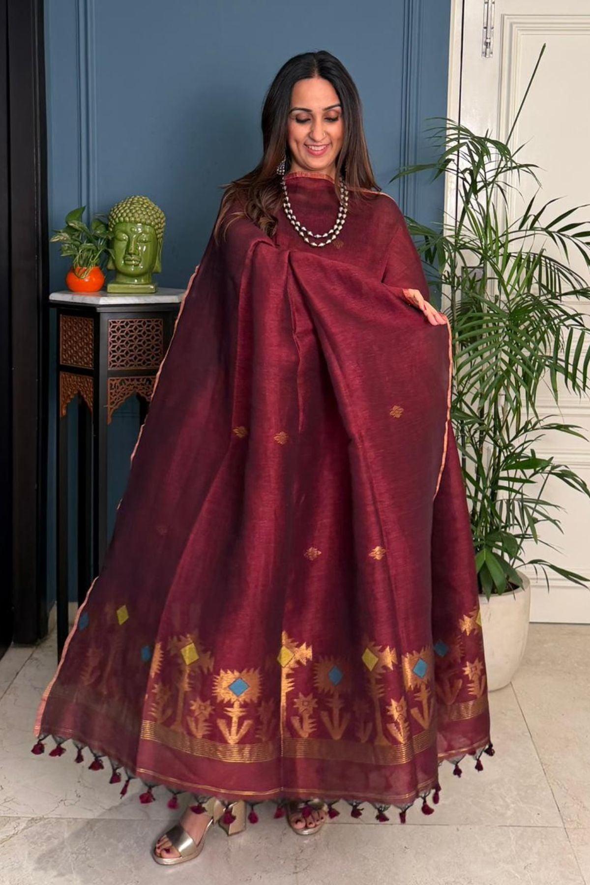 Jayshree linen kurta dupatta set