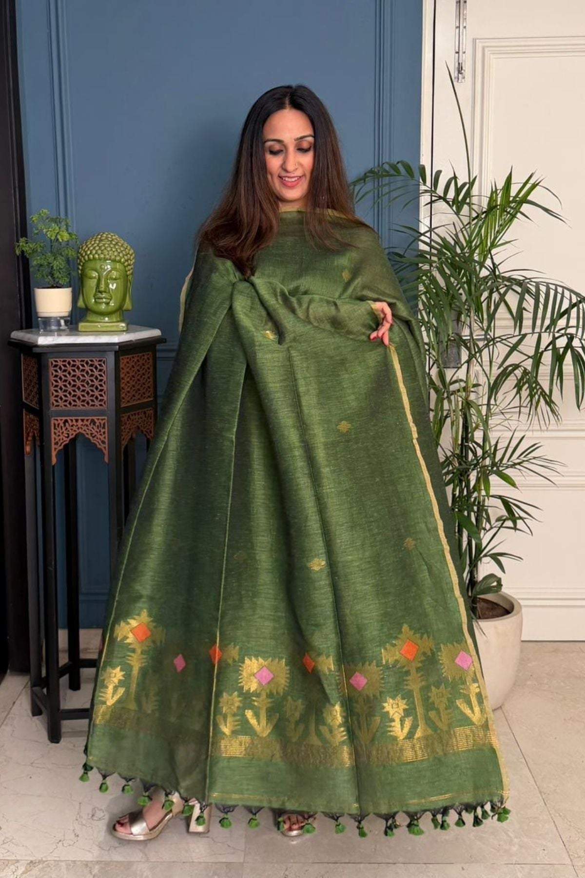 Jayshree linen kurta dupatta set