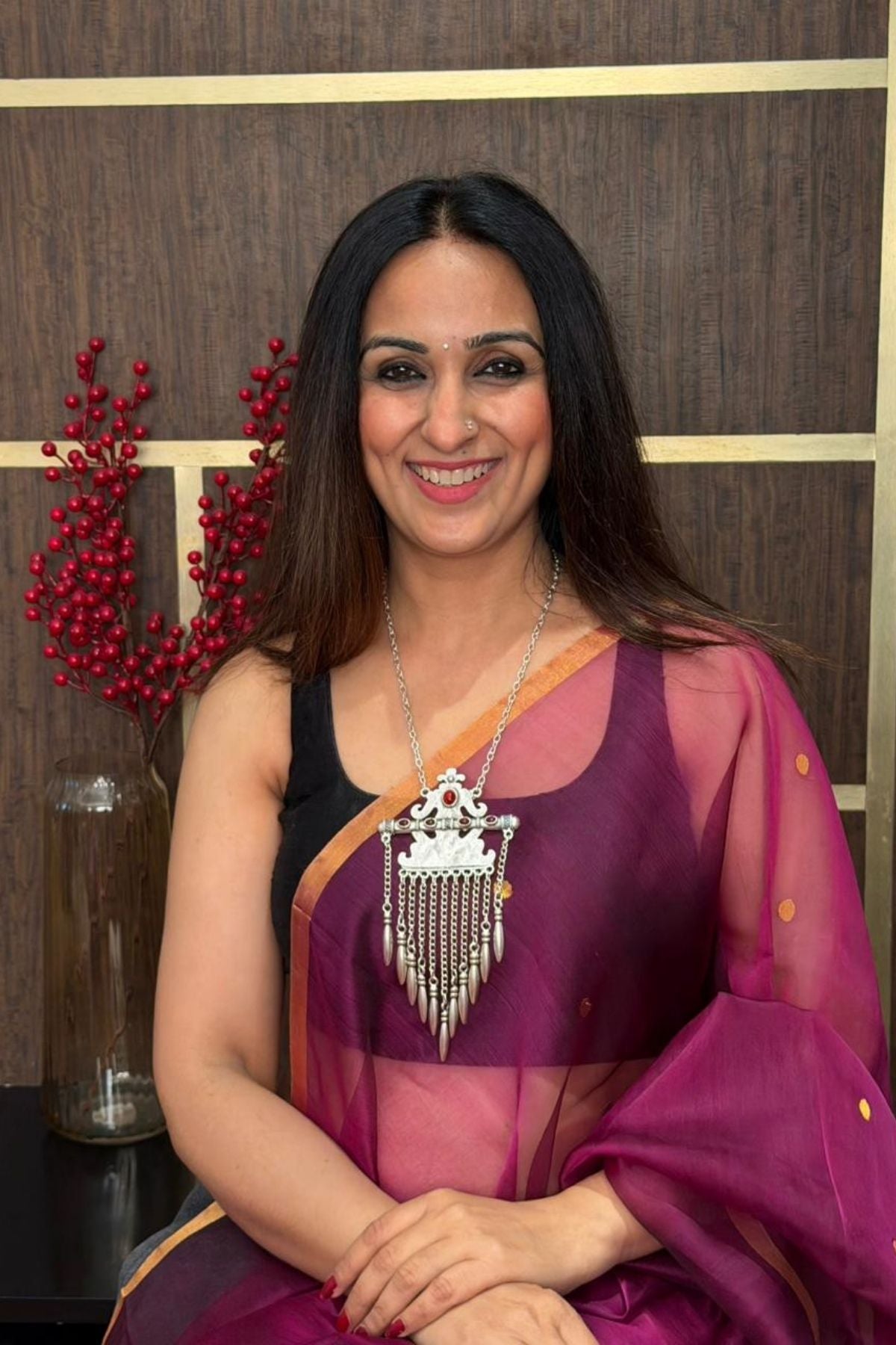 Handcrafted German Silver neckpiece!!