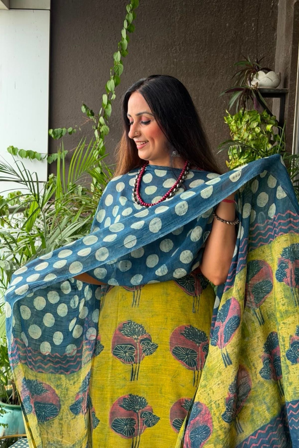 Handblocked Slub cotton linen full sets!!