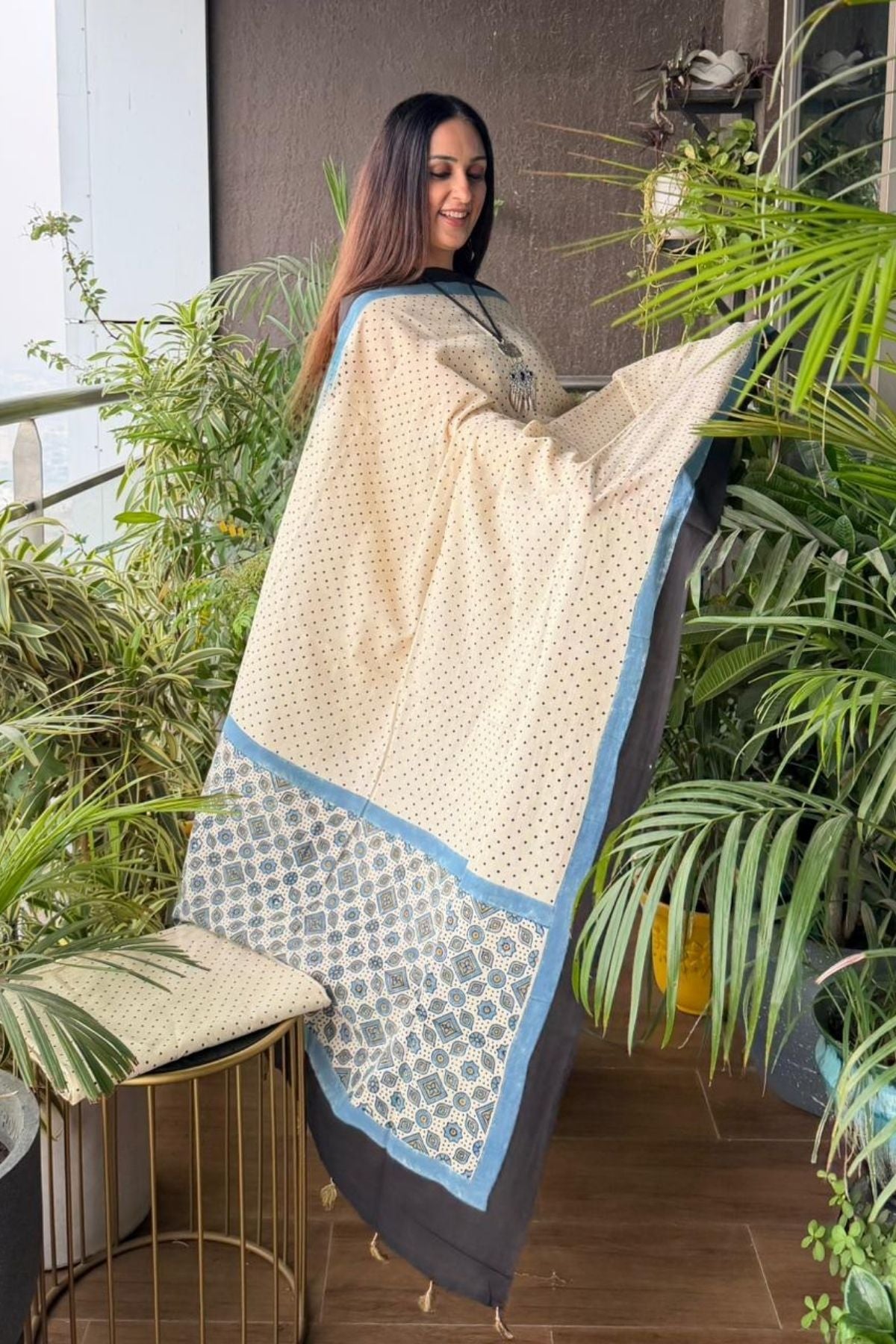 Handblocked Ajrakh Taj cotton full sets!!