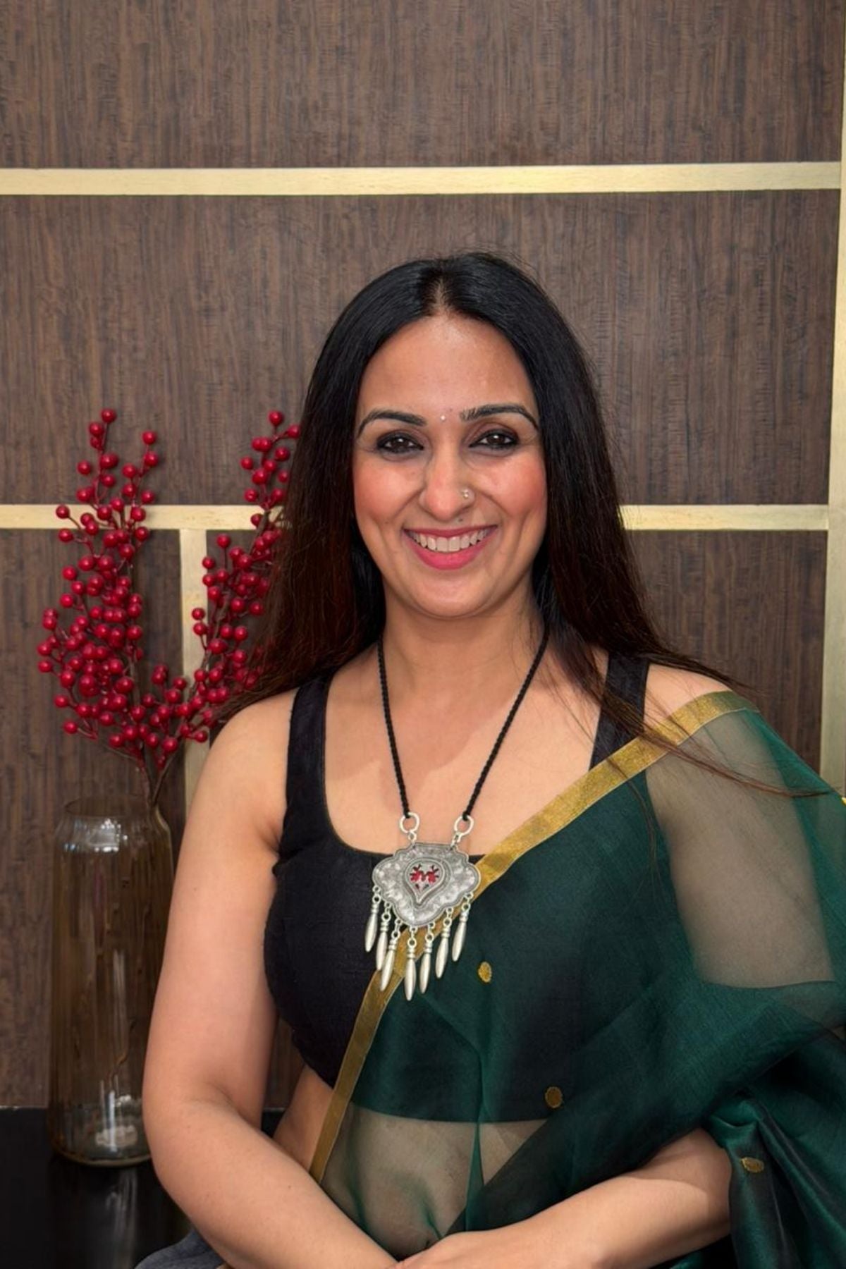 Handcrafted German Silver neckpiece!!