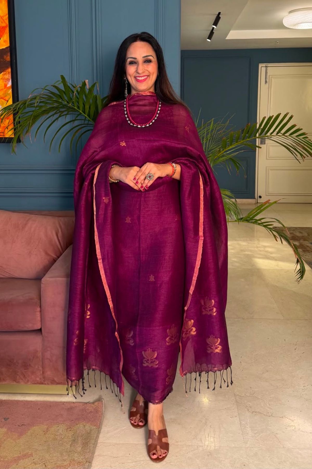 Jayshree linen kurta Dupatta sets