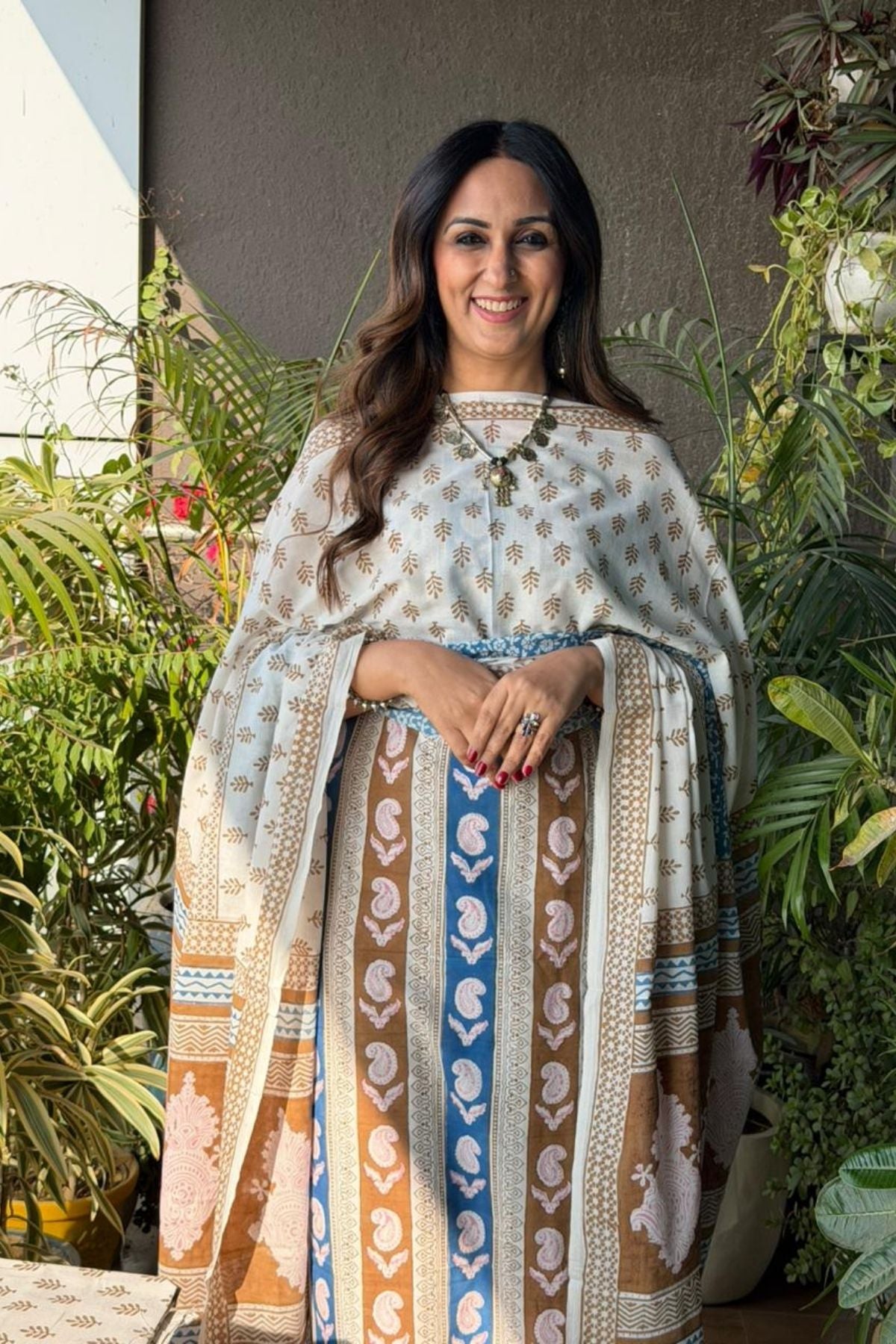 Bagh Blockprinted taj cotton full suit set