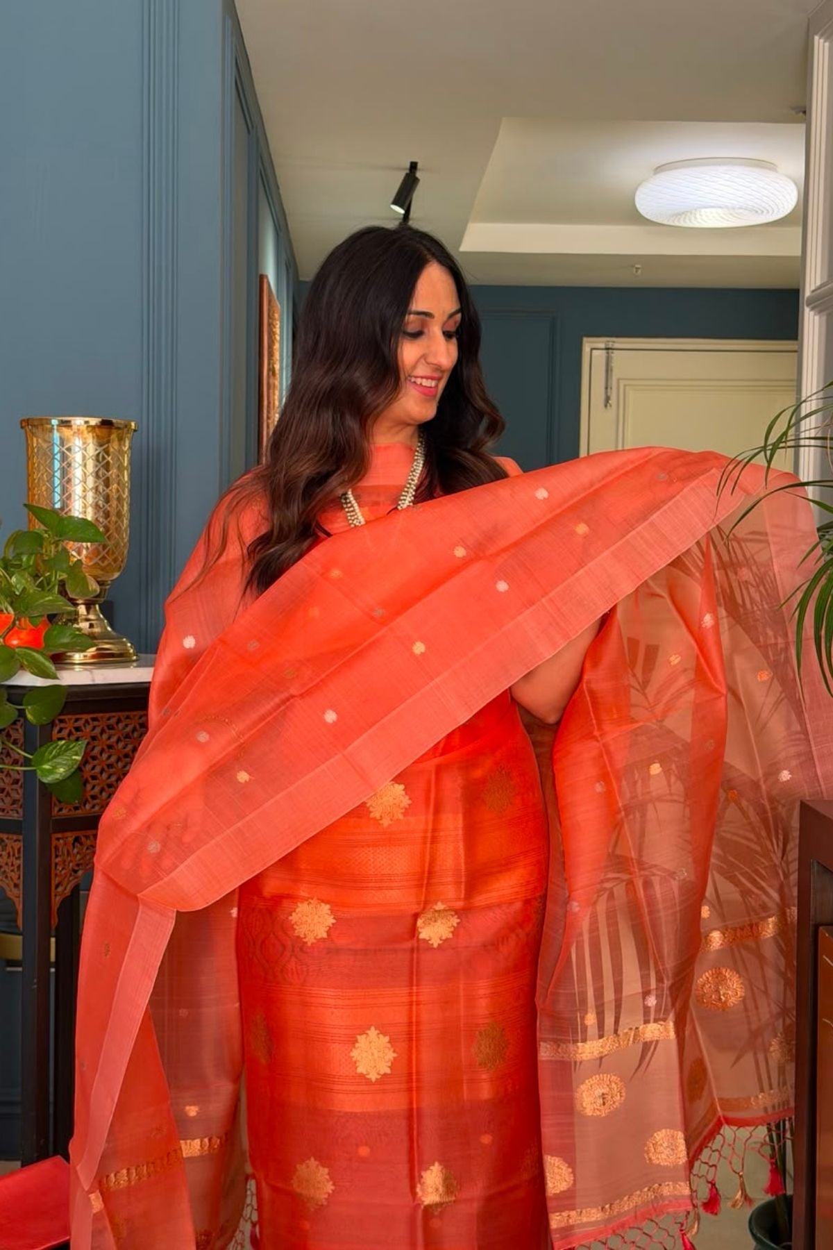 New Banarasi weave suit sets on pure organza silk!!