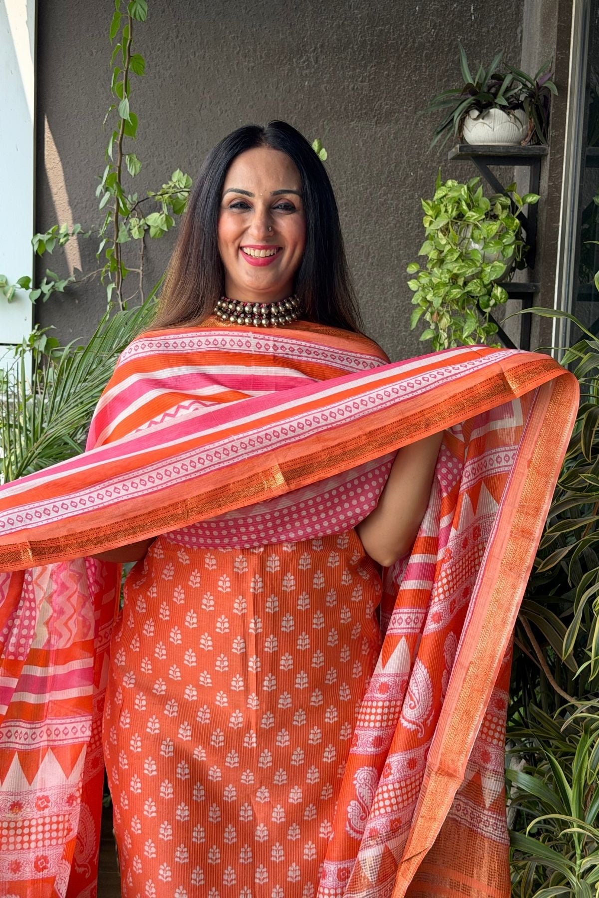 Handblocked Bagh full sets on pure Maheshwari!!